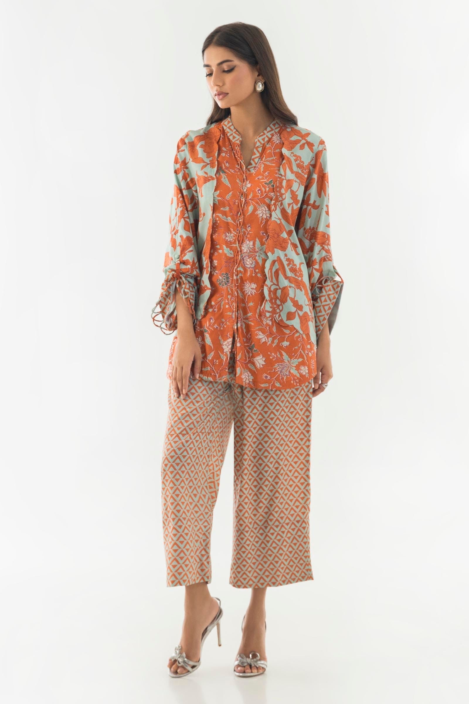 Sana Safinaz | Luxury Pret | SS24FOR228P2T - Official Sana Safinaz stockist in UK - Sakeena London