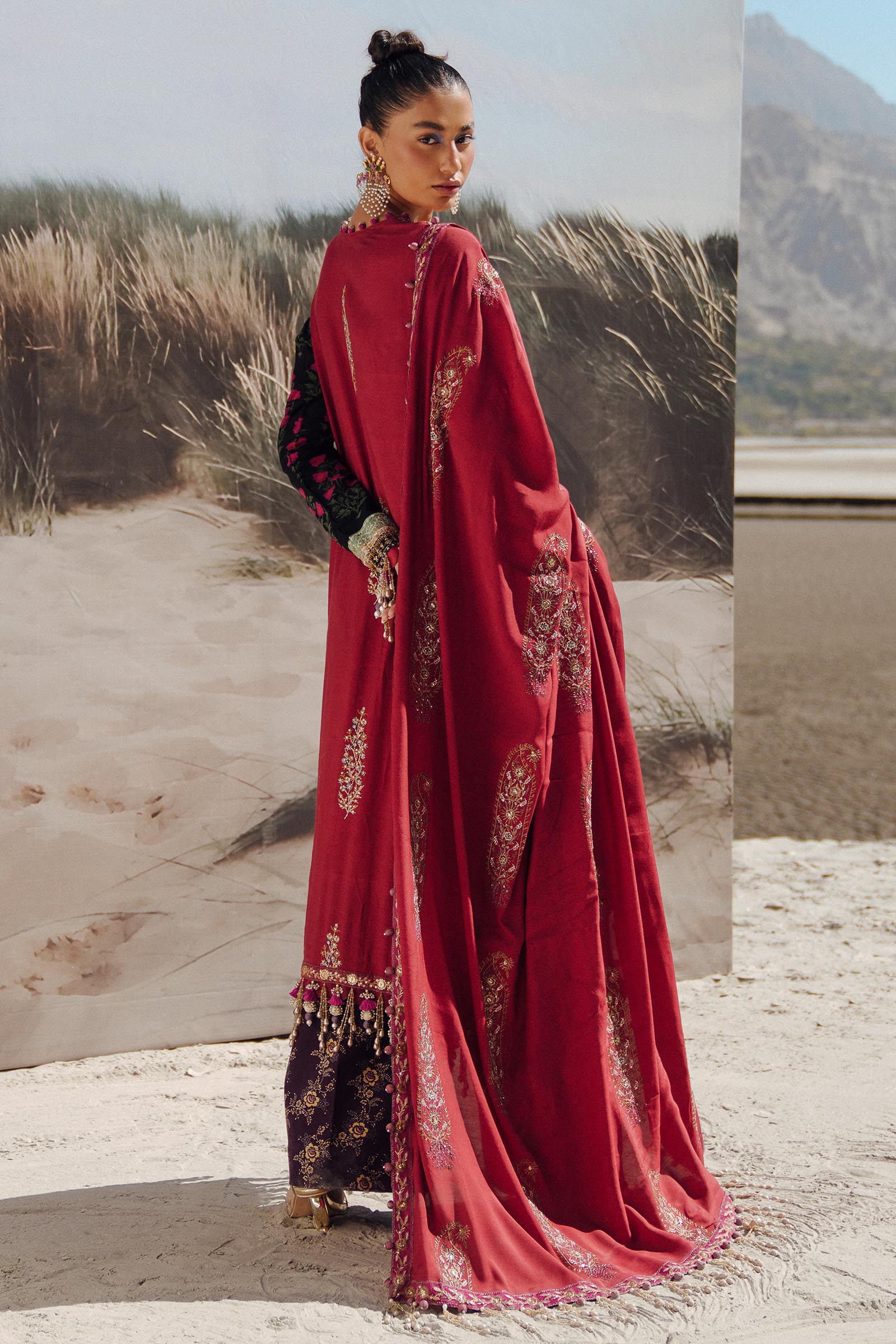 Sana Safinaz | Winter Shawl 24 | S241-002A-3CP - Official Sana Safinaz stockist in UK - Sakeena London