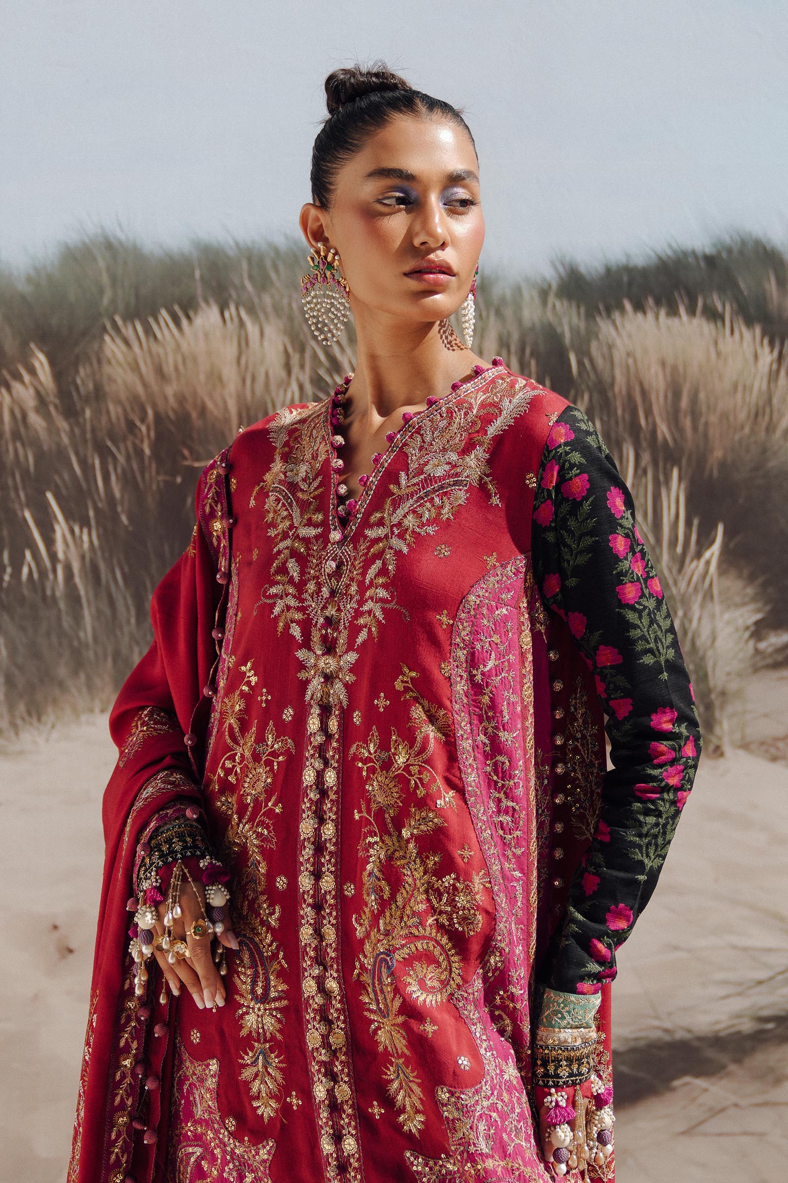 Sana Safinaz | Winter Shawl 24 | S241-002A-3CP - Official Sana Safinaz stockist in UK - Sakeena London