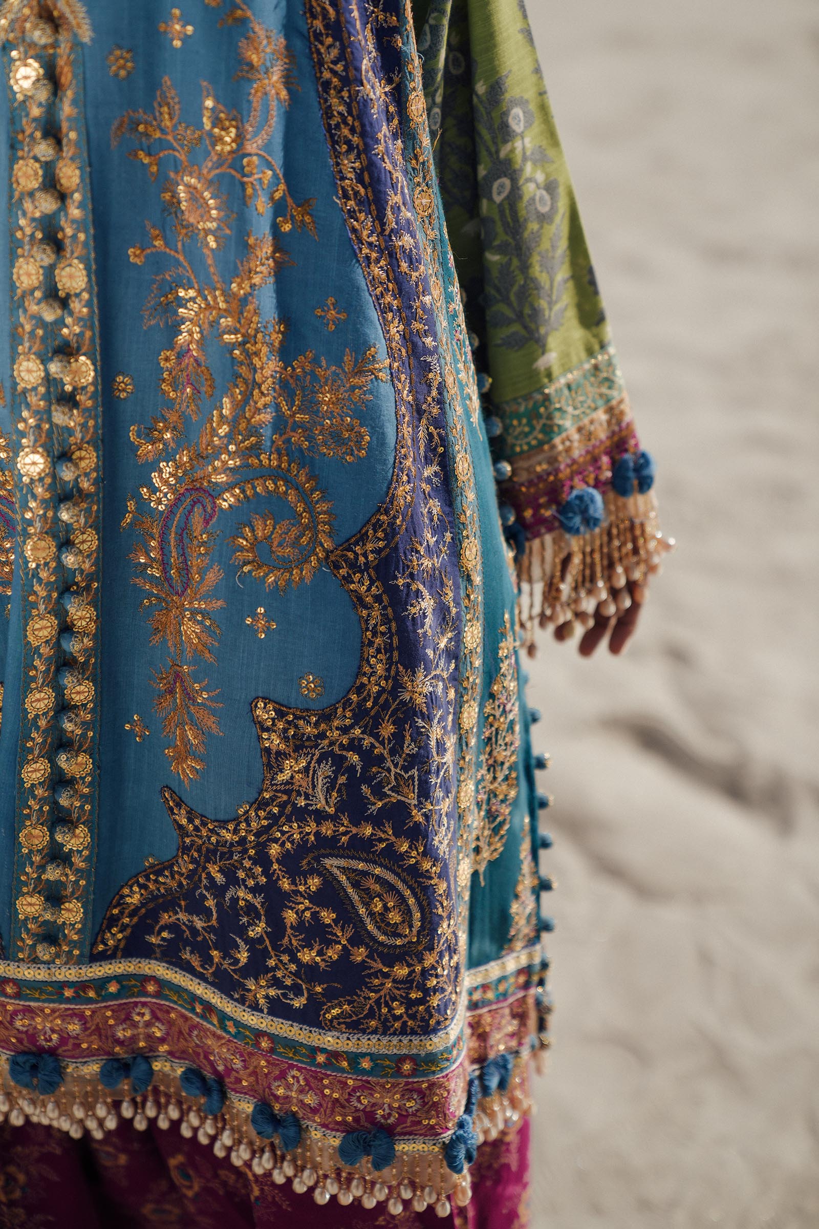 Sana Safinaz | Winter Shawl 24 | S241-002B-3CP - Official Sana Safinaz stockist in UK - Sakeena London