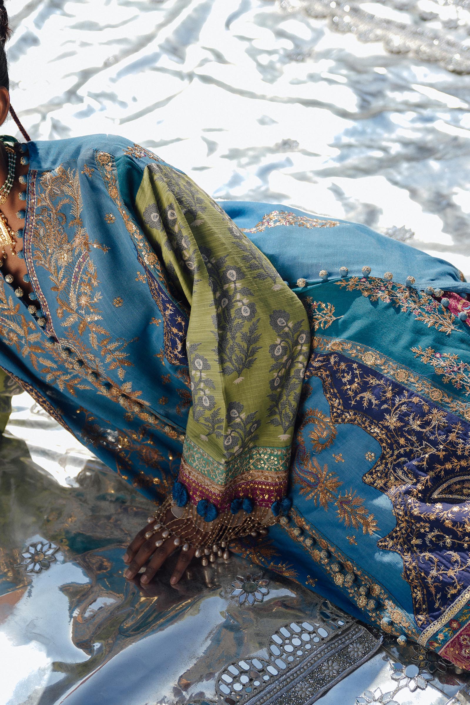 Sana Safinaz | Winter Shawl 24 | S241-002B-3CP - Official Sana Safinaz stockist in UK - Sakeena London
