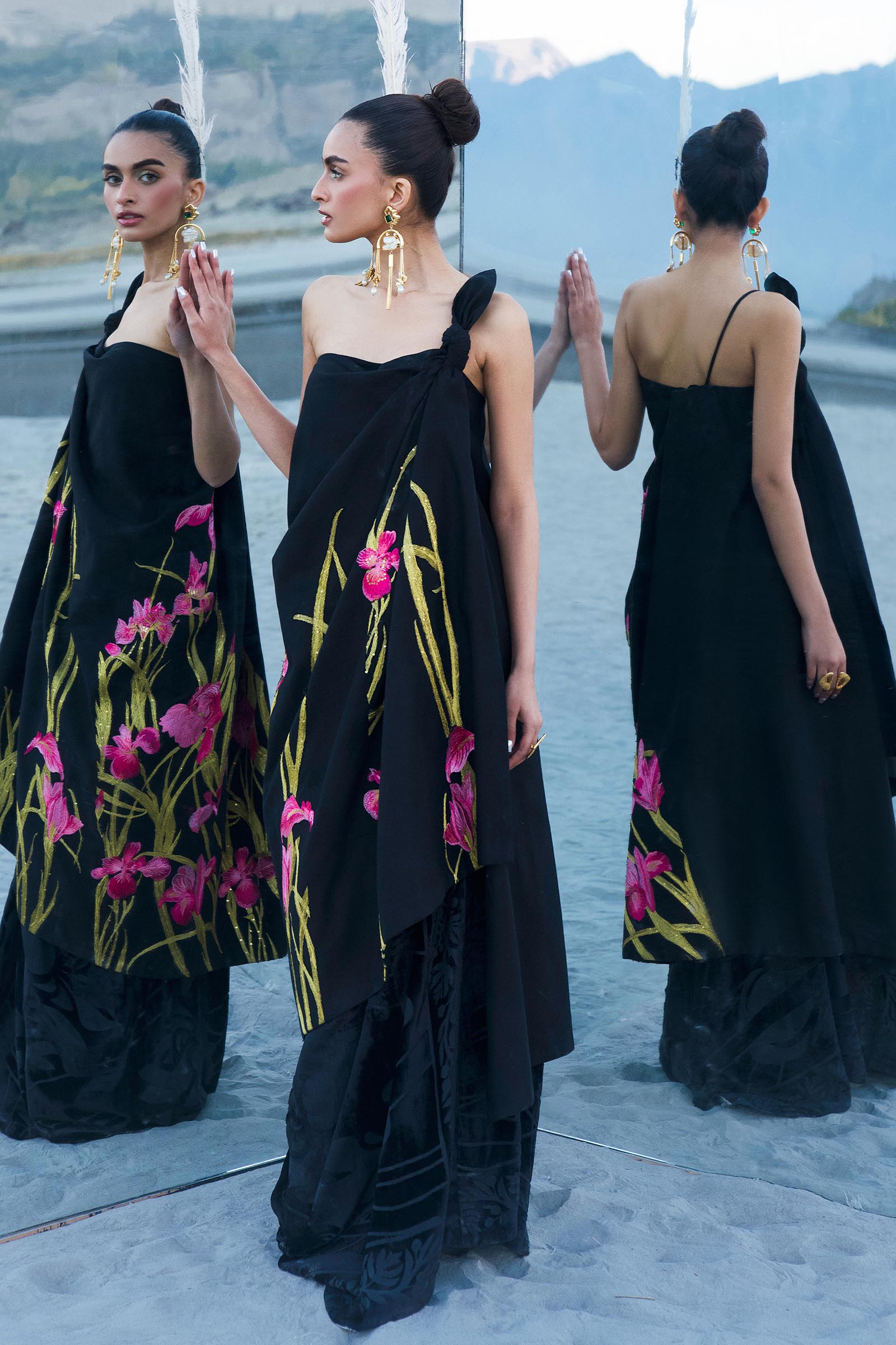 Sana Safinaz | Winter Shawl 24 | S241-003A-3CP - Official Sana Safinaz stockist in UK - Sakeena London