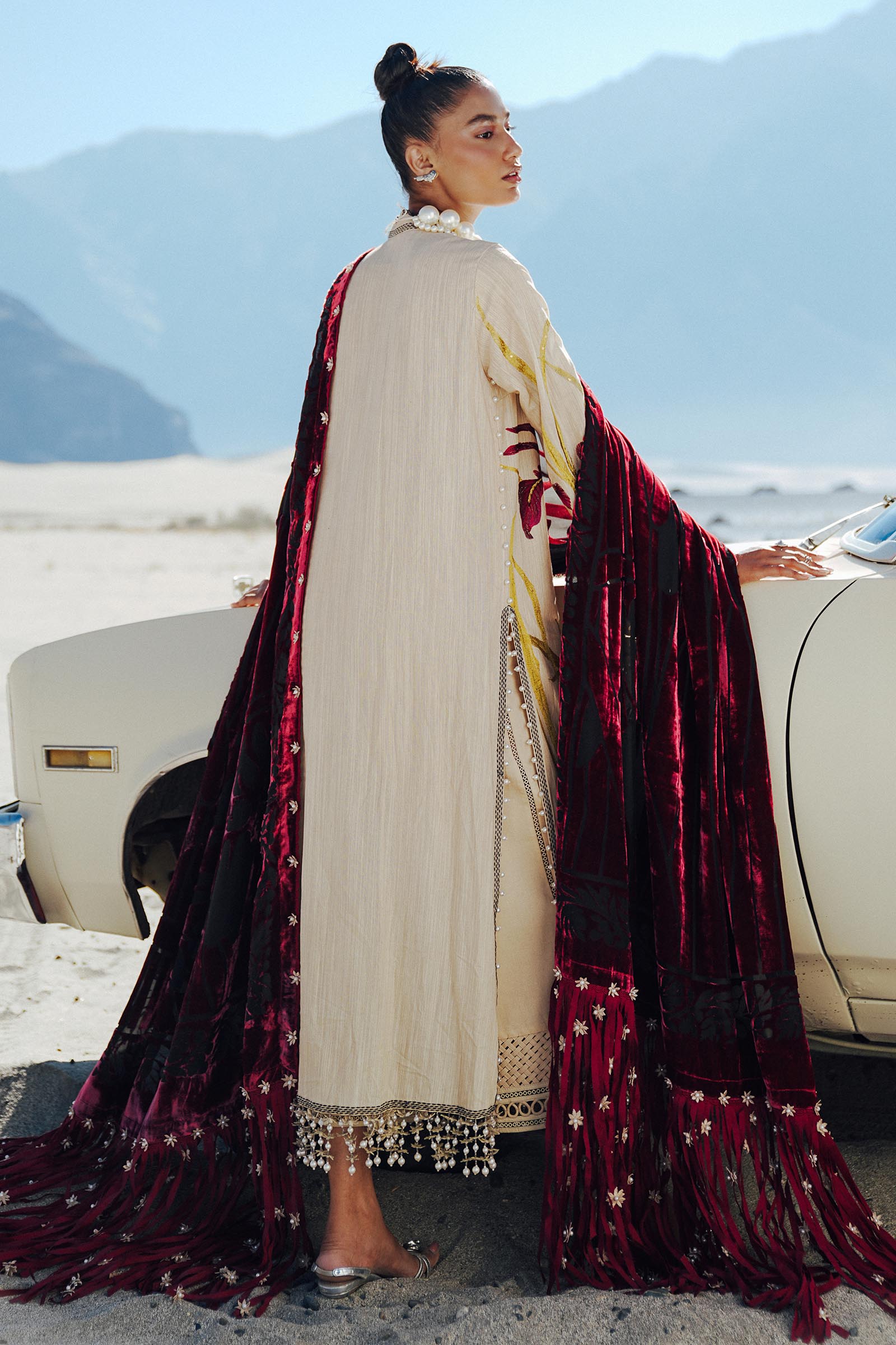 Sana Safinaz | Winter Shawl 24 | S241-003B-3CP - Official Sana Safinaz stockist in UK - Sakeena London