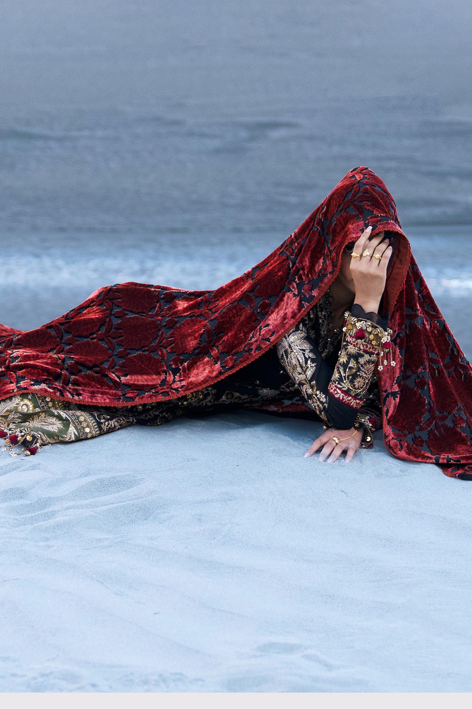 Sana Safinaz | Winter Shawl 24 | S241-001A-3CP - Official Sana Safinaz stockist in UK - Sakeena London