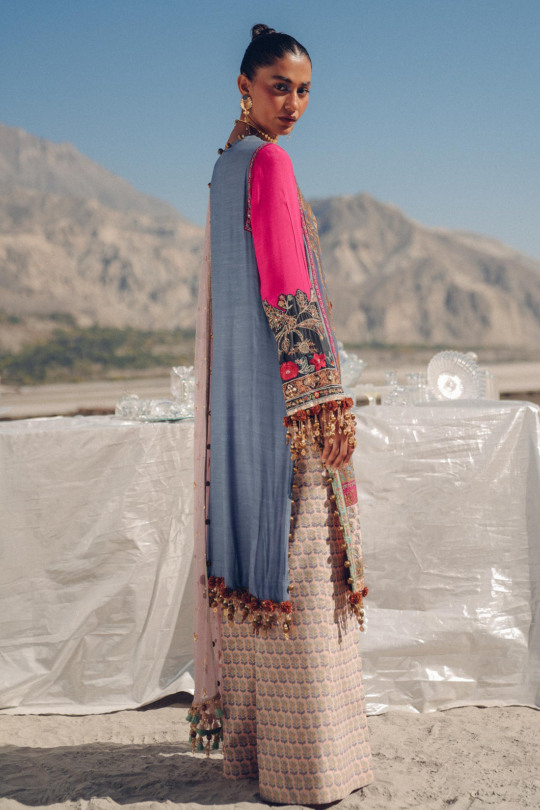 Sana Safinaz | Winter Shawl 24 | S241-004B-3CP - Official Sana Safinaz stockist in UK - Sakeena London