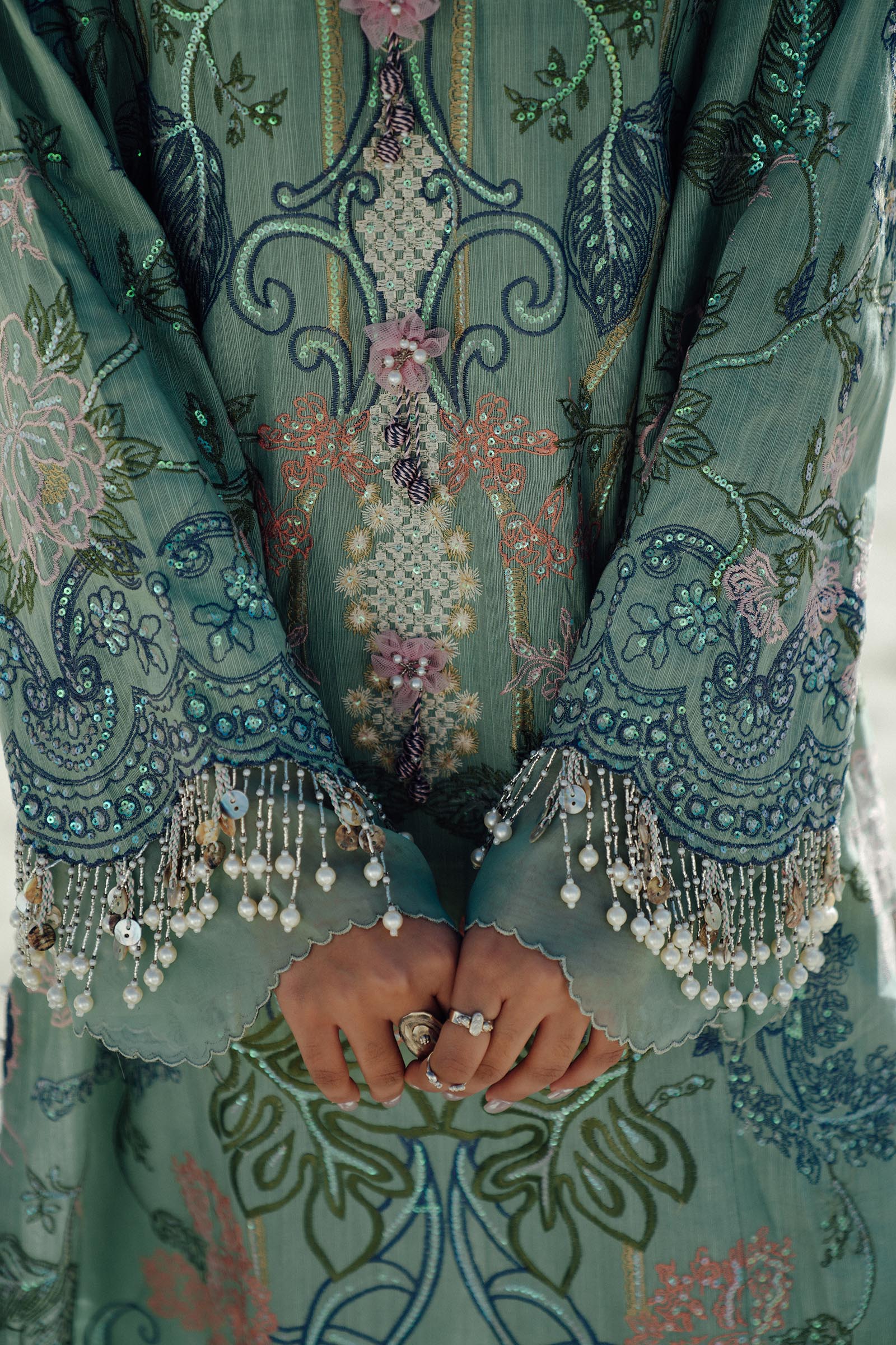 Sana Safinaz | Winter Shawl 24 | S241-005A-3CP - Official Sana Safinaz stockist in UK - Sakeena London