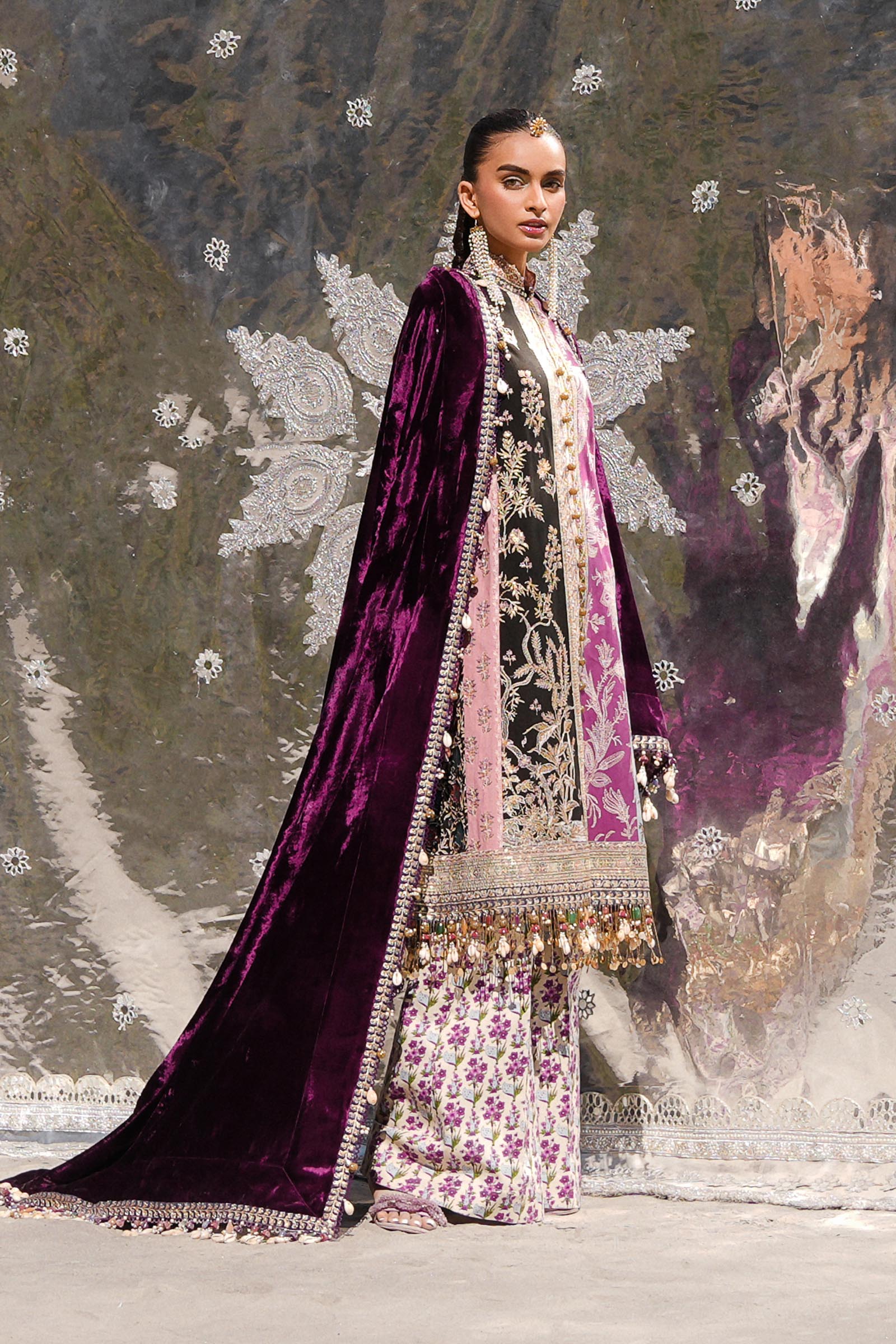 Sana Safinaz | Winter Shawl 24 | S241-006A-3CP - Official Sana Safinaz stockist in UK - Sakeena London