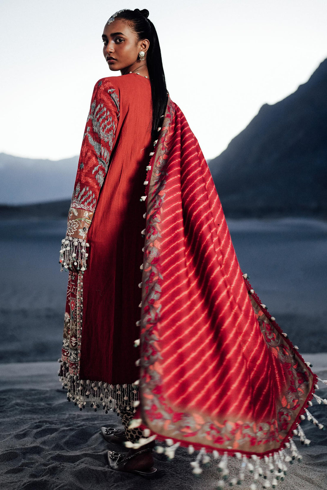 Sana Safinaz | Winter Shawl 24 | S241-007A-3CP - Official Sana Safinaz stockist in UK - Sakeena London