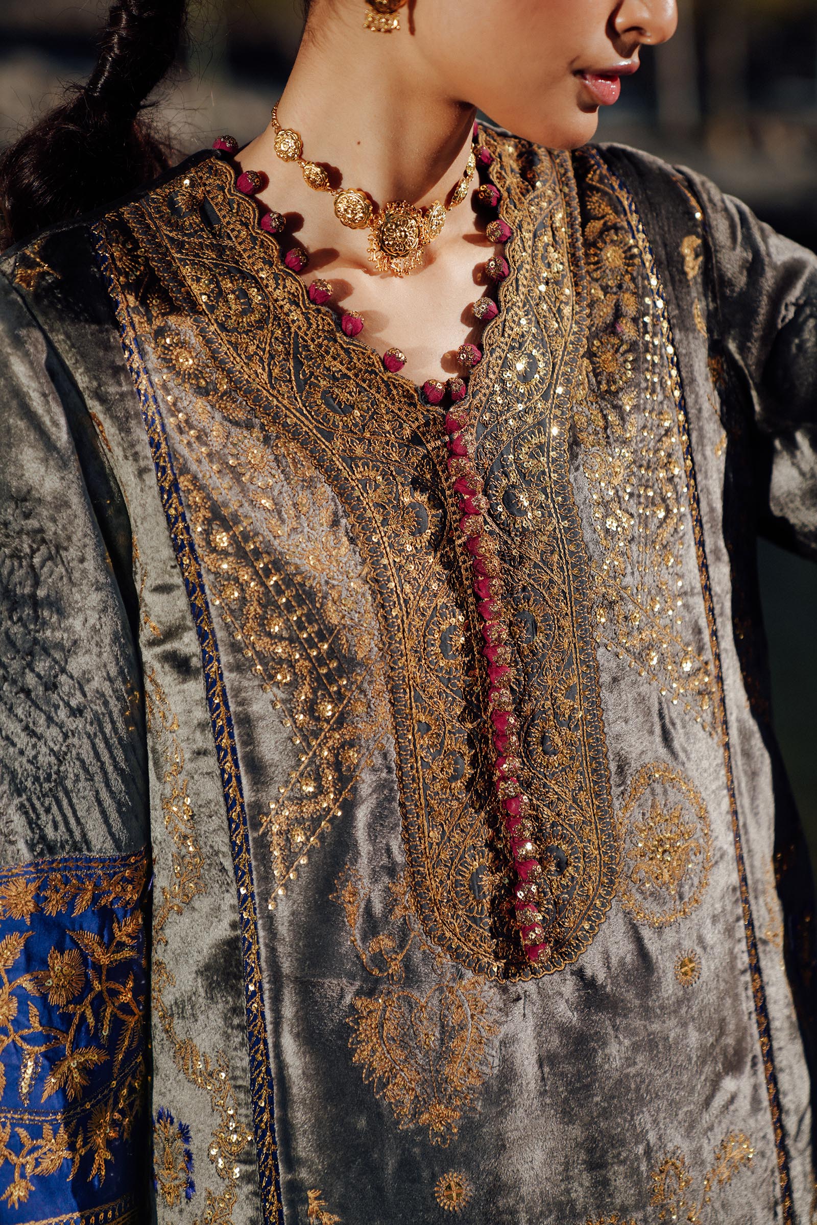 Sana Safinaz | Winter Shawl 24 | V241-004-3CP - Official Sana Safinaz stockist in UK - Sakeena London