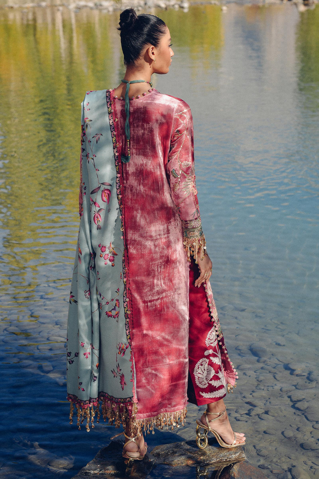 Sana Safinaz | Winter Shawl 24 | V241-005-3CP - Official Sana Safinaz stockist in UK - Sakeena London