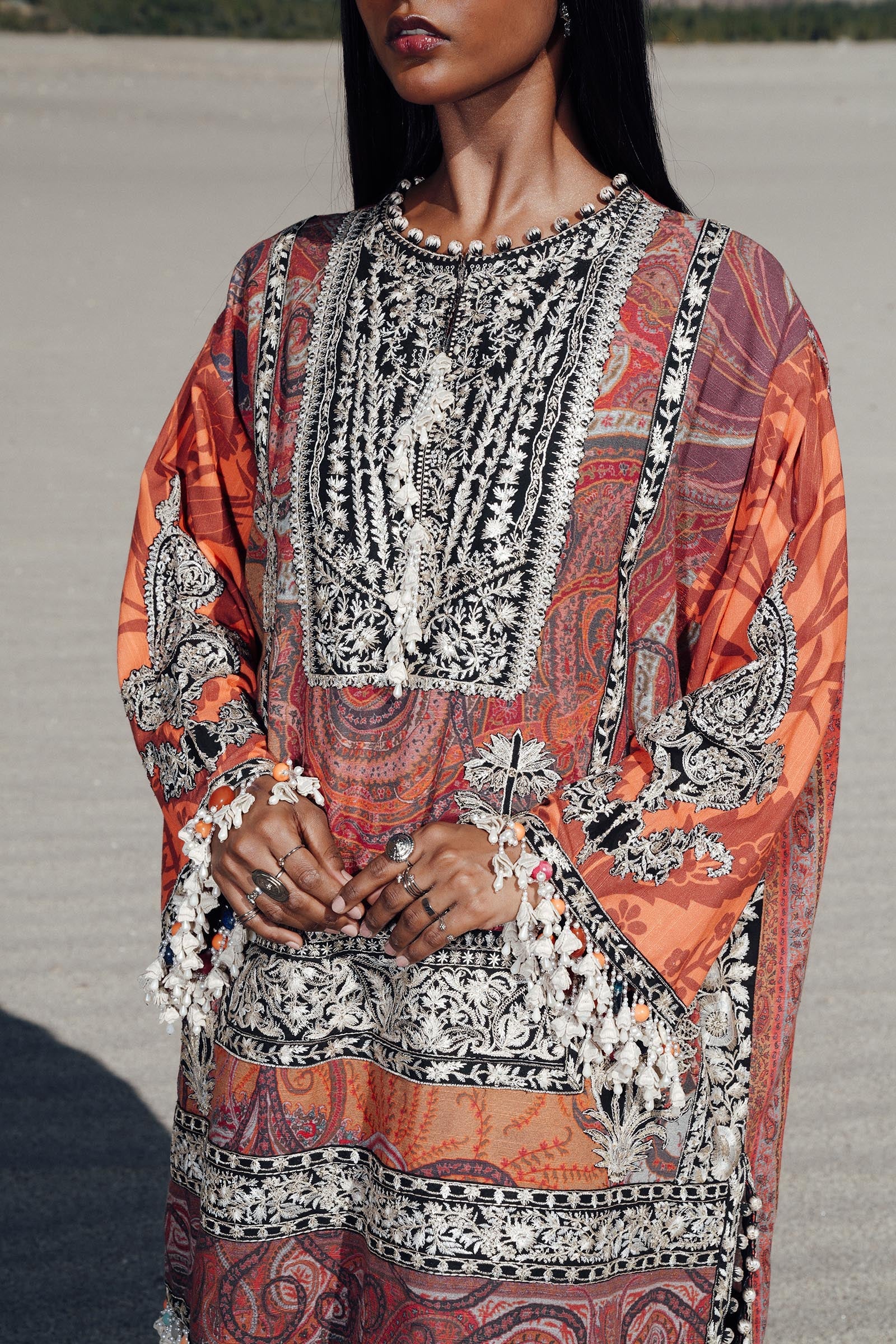 Sana Safinaz | Winter Shawl 24 | V241-007-3CP - Official Sana Safinaz stockist in UK - Sakeena London
