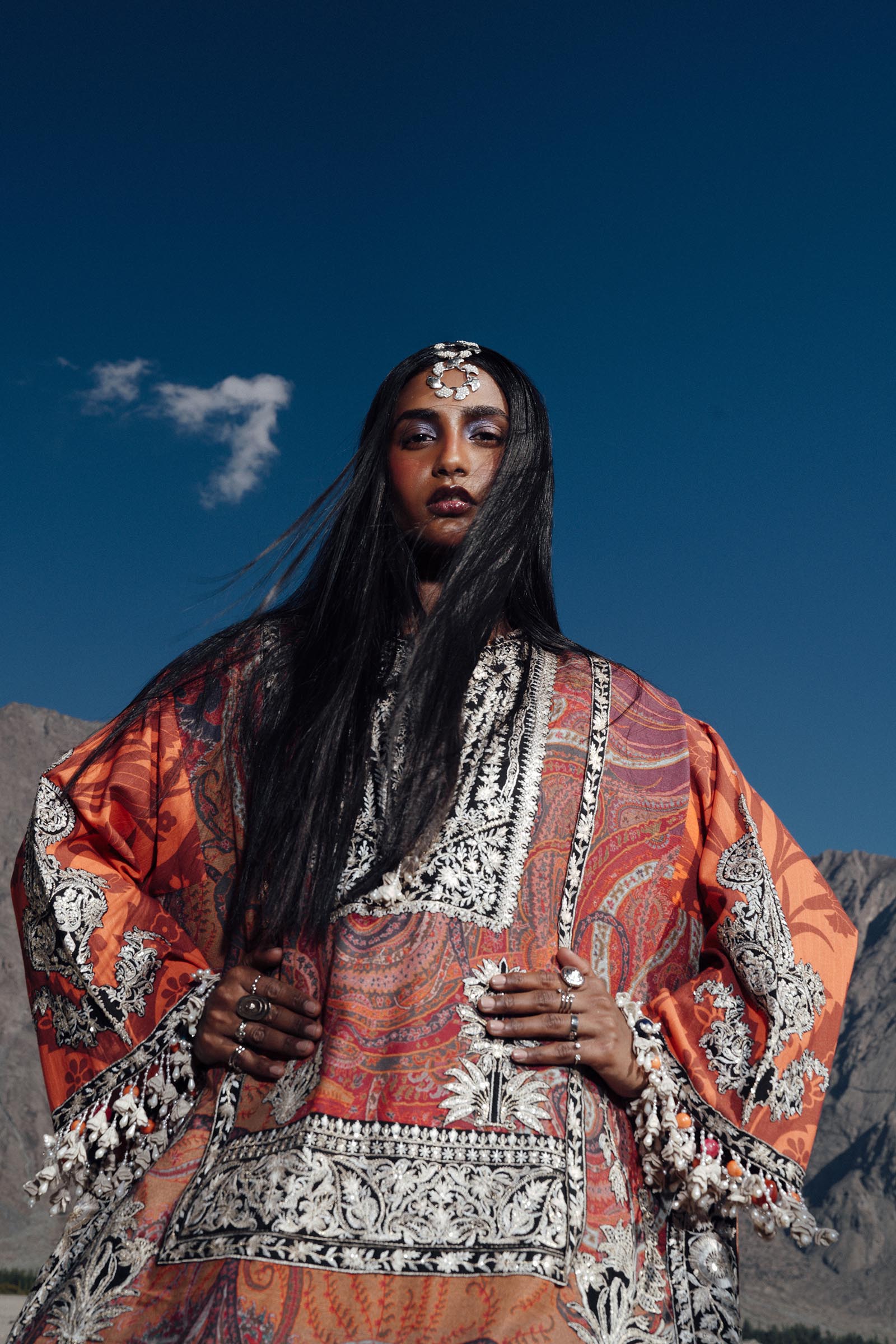 Sana Safinaz | Winter Shawl 24 | V241-007-3CP - Official Sana Safinaz stockist in UK - Sakeena London