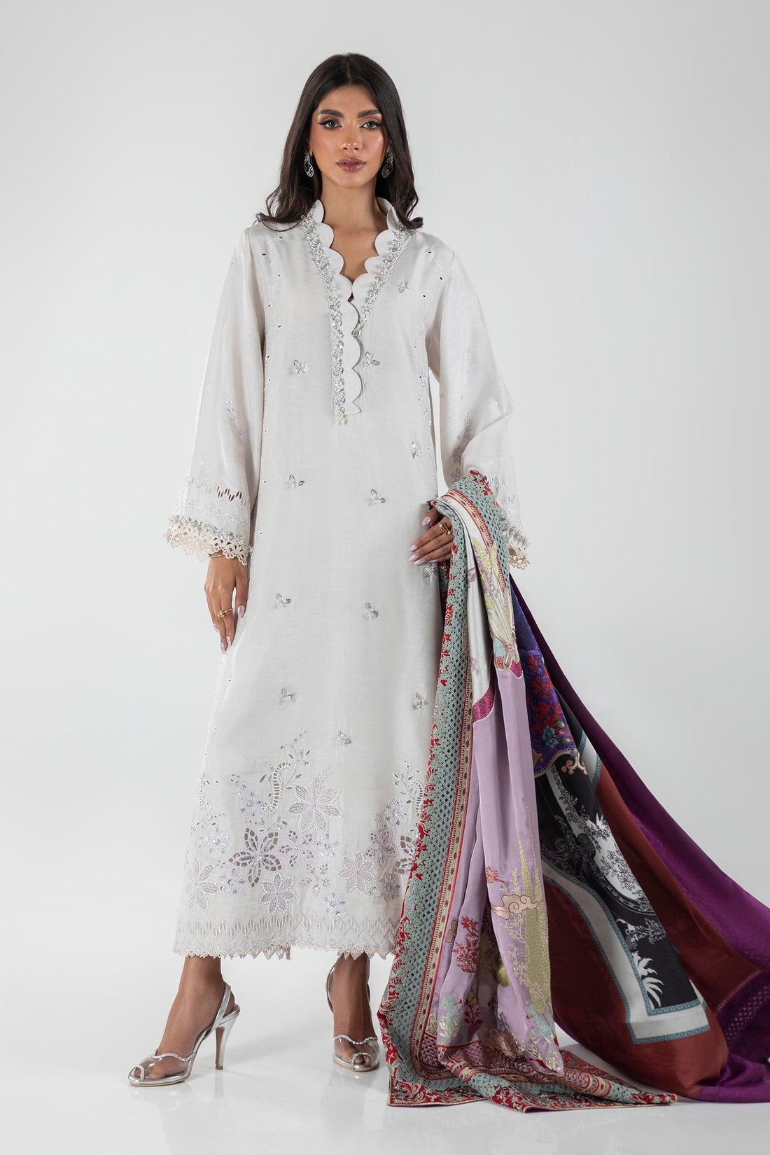 Sana Safinaz | Luxury Pret | FW23FOR156P3 - Official Sana Safinaz stockist in UK - Sakeena London
