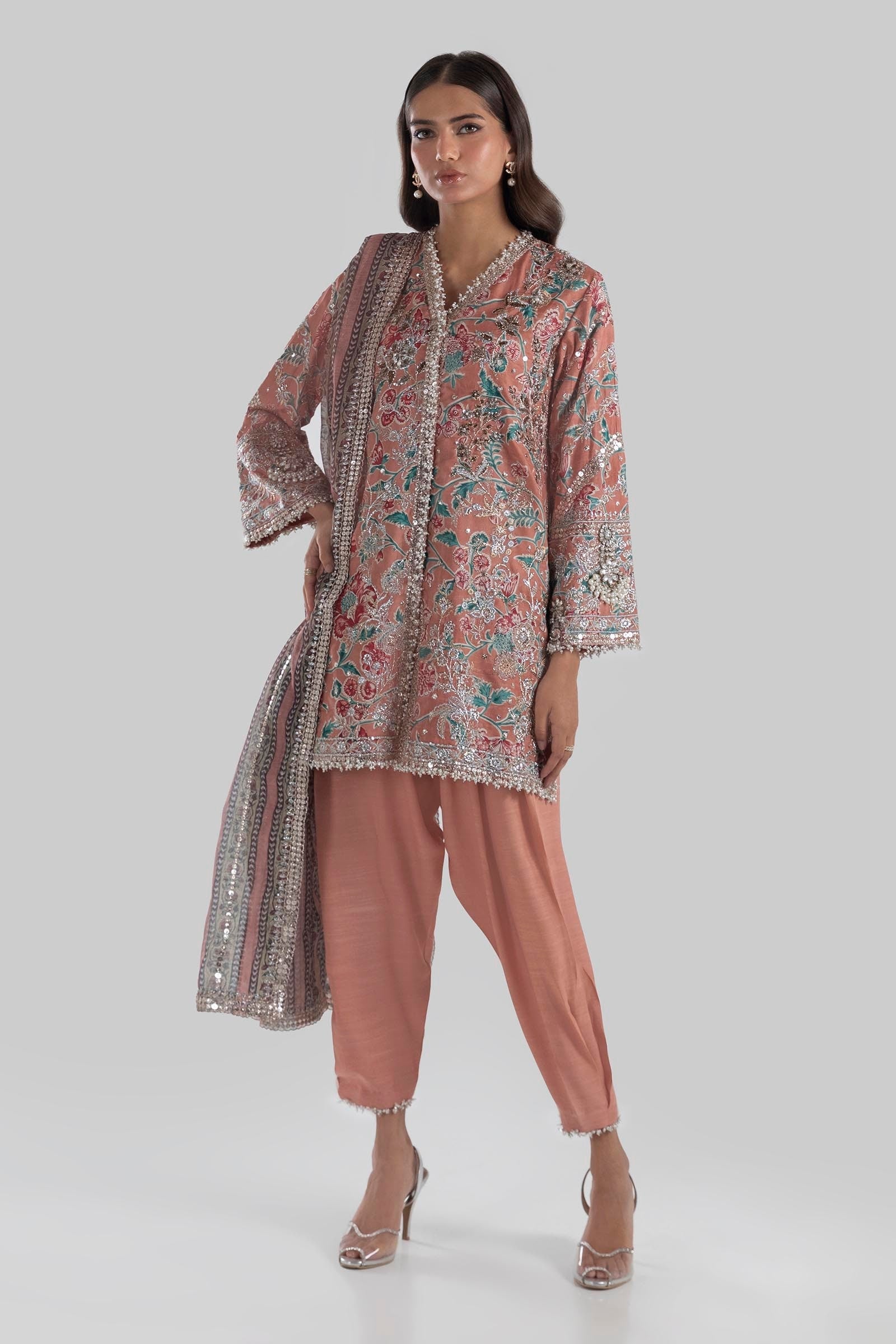 Sana Safinaz | Luxury Pret | SS24FOR186P3 - Official Sana Safinaz stockist in UK - Sakeena London