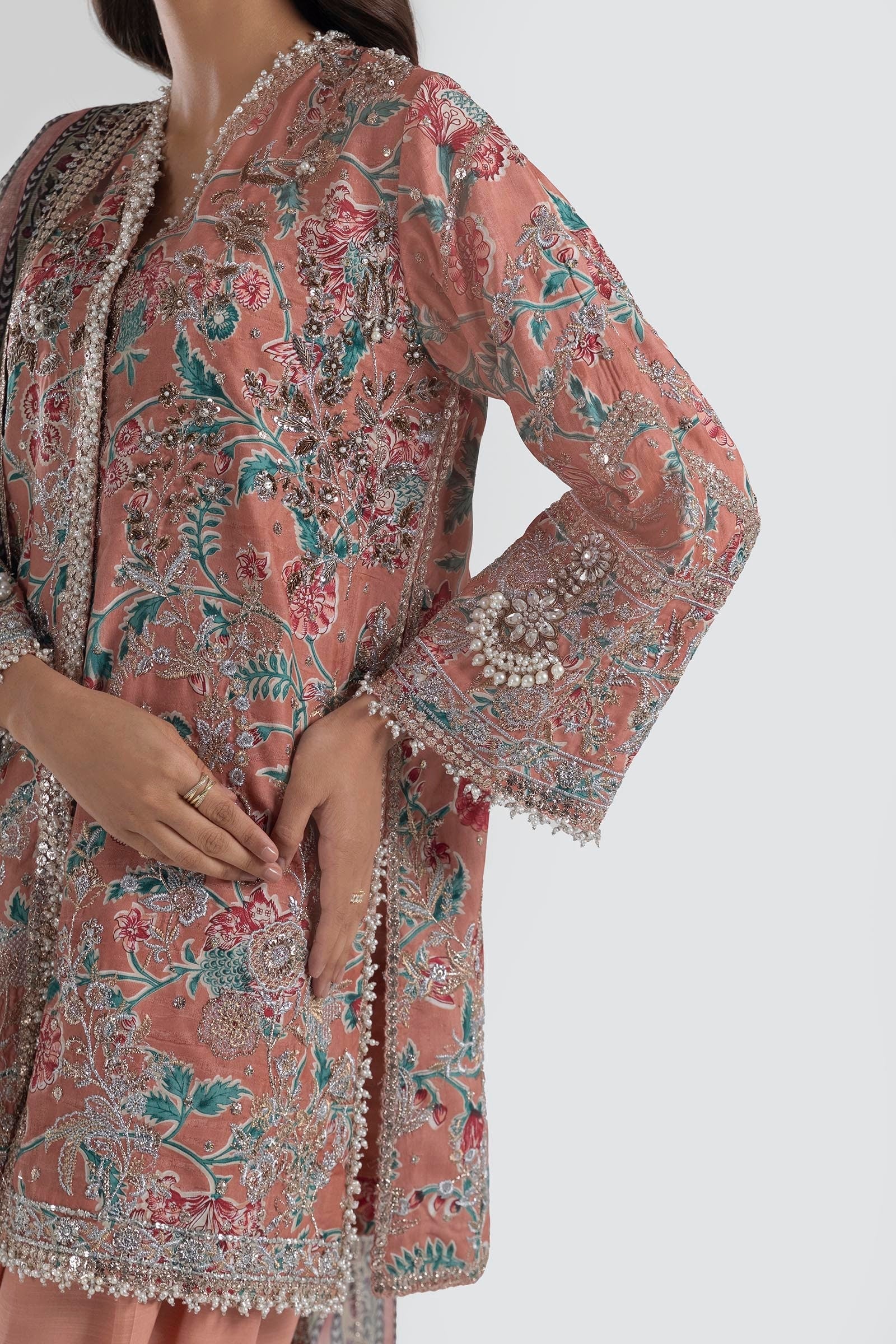Sana Safinaz | Luxury Pret | SS24FOR186P3 - Official Sana Safinaz stockist in UK - Sakeena London