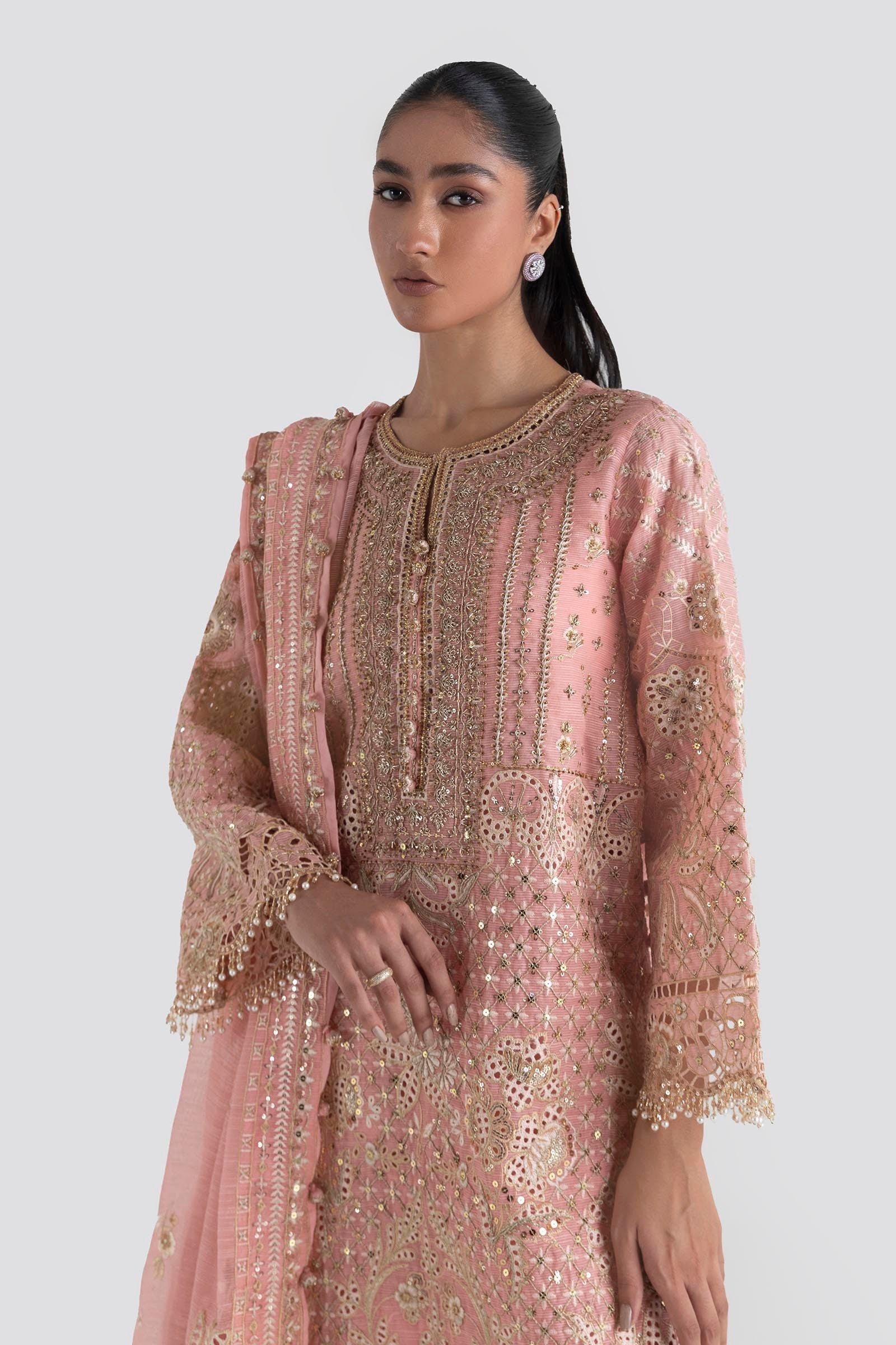 Sana Safinaz | Luxury Pret | SS24FOR203P3 - Official Sana Safinaz stockist in UK - Sakeena London