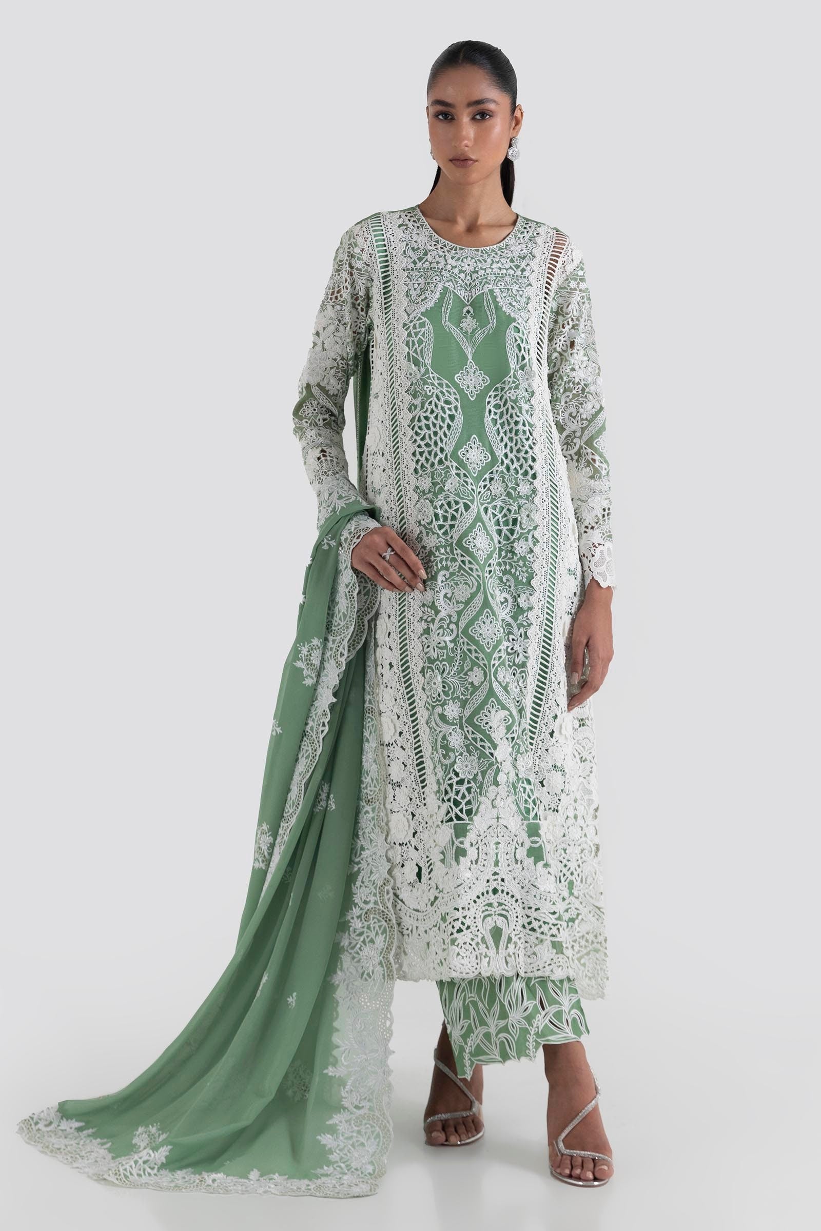Sana Safinaz | Luxury Pret | SS24FOR206P3 - Official Sana Safinaz stockist in UK - Sakeena London