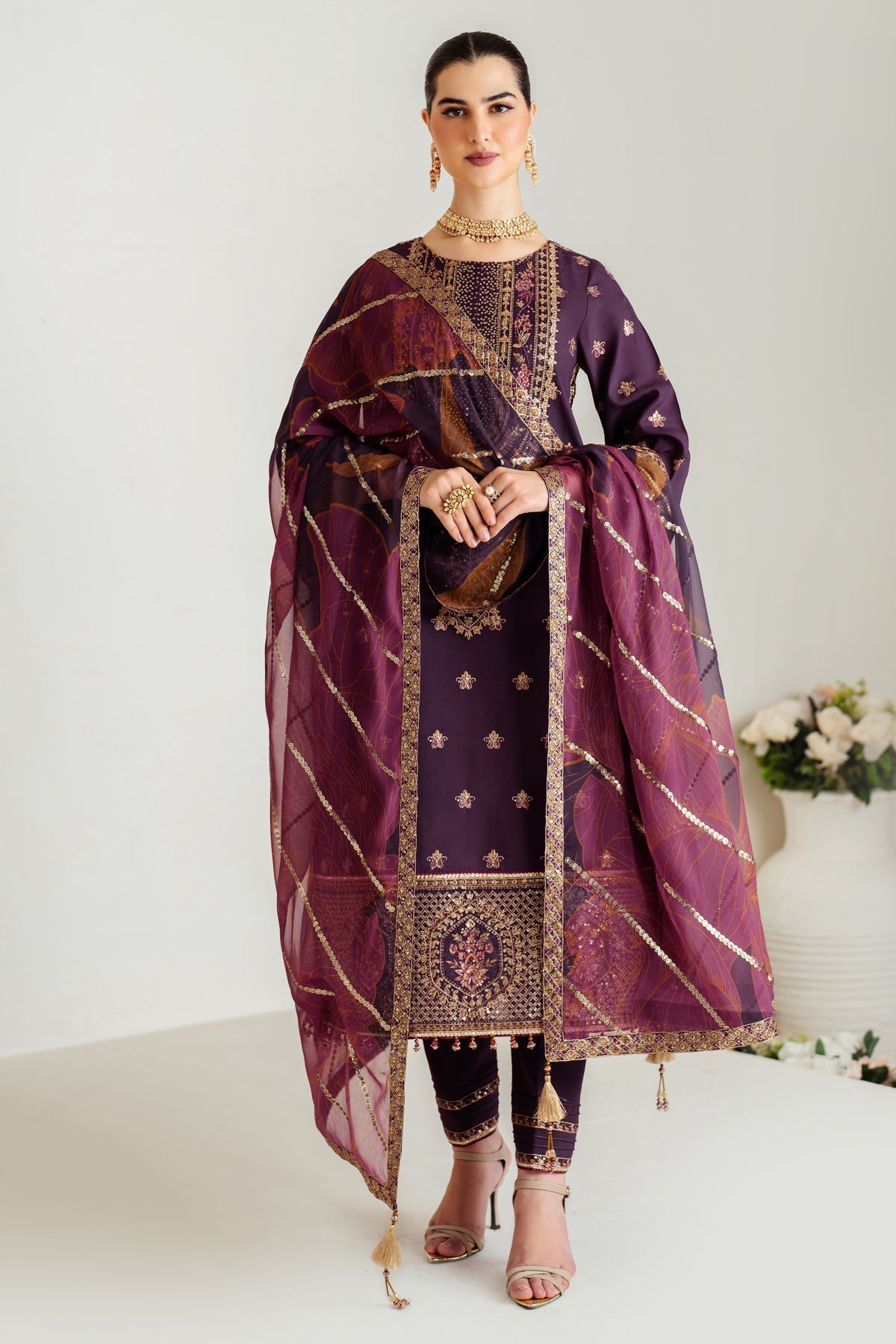 Alizeh | Luxury Raw Silk | AF-RS-05-SCARLET - Official Alizeh stockist in UK - Sakeena London