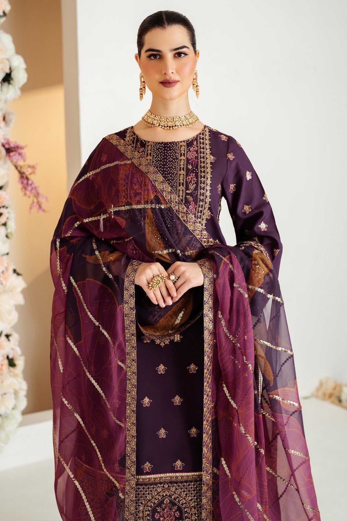 Alizeh | Luxury Raw Silk | AF-RS-05-SCARLET - Official Alizeh stockist in UK - Sakeena London
