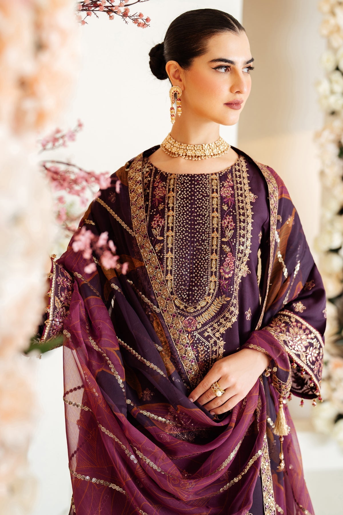Alizeh | Luxury Raw Silk | AF-RS-05-SCARLET - Official Alizeh stockist in UK - Sakeena London