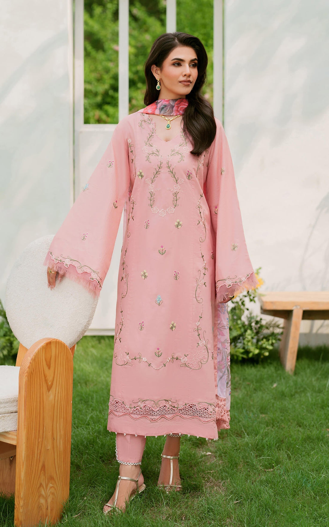 Asifa and Nabeel | Eden Cambric 25 | Serene Blush ECU25-01 - Official Asifa and Nabeel stockist in UK - Sakeena London