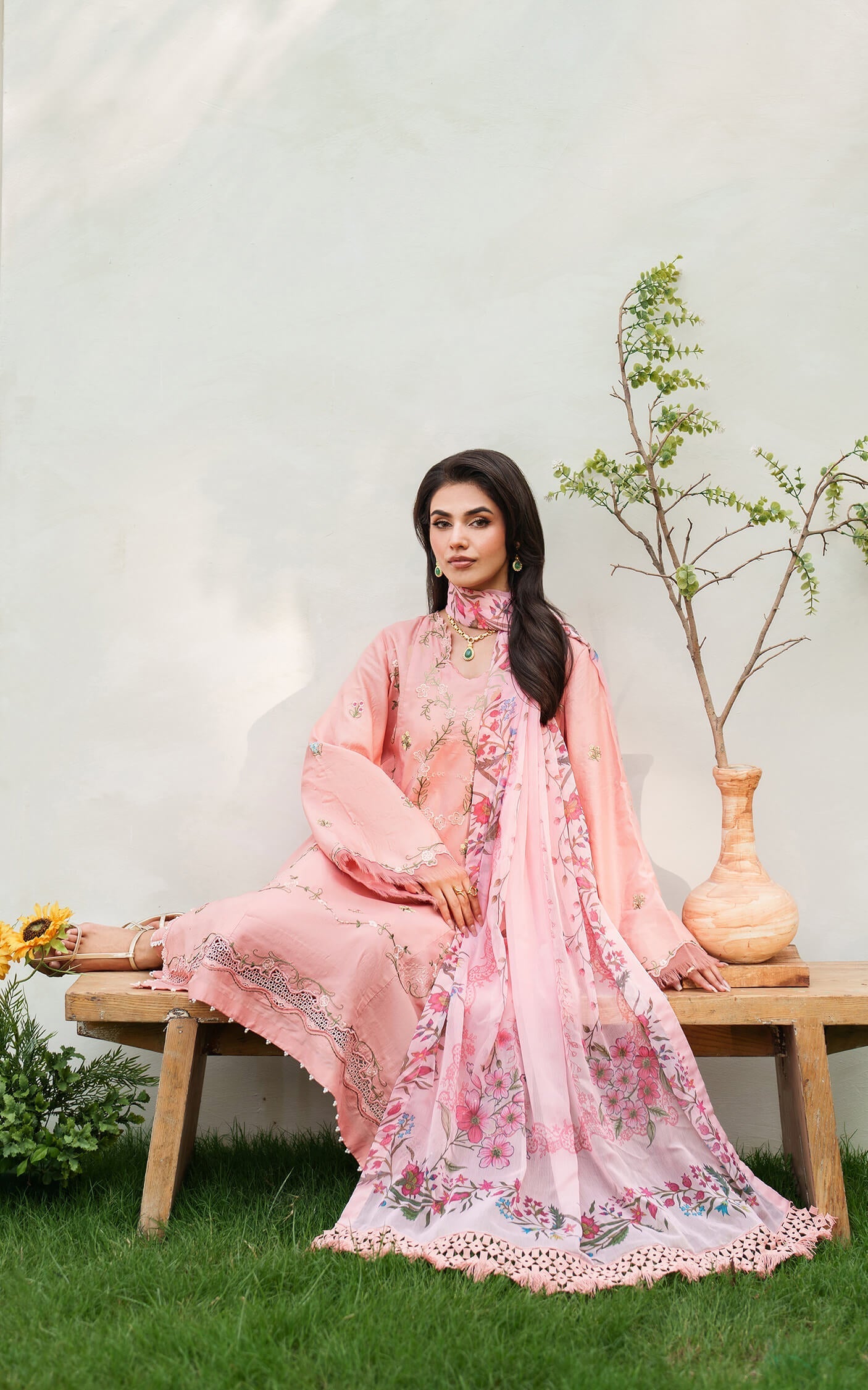 Asifa and Nabeel | Eden Cambric 25 | Serene Blush ECU25-01 - Official Asifa and Nabeel stockist in UK - Sakeena London