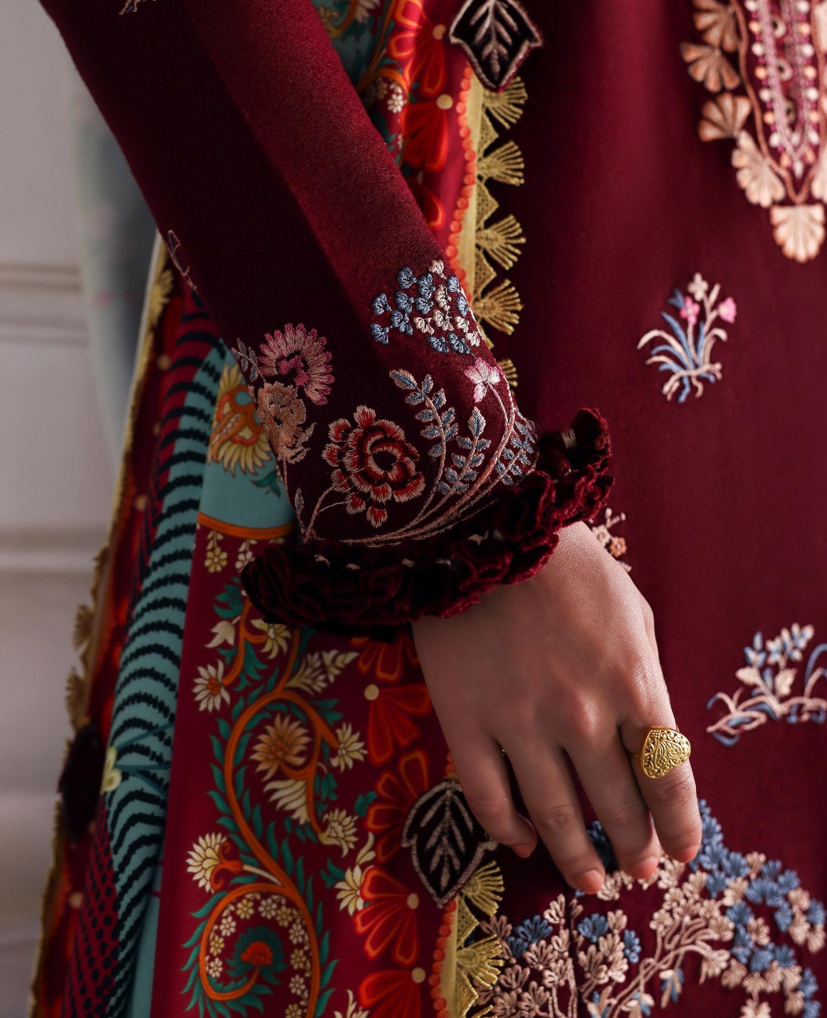 Republic Womenswear | Amaris Luxury Shawl 25 | Sienna - Official Sakeena London stockist in UK - Sakeena London