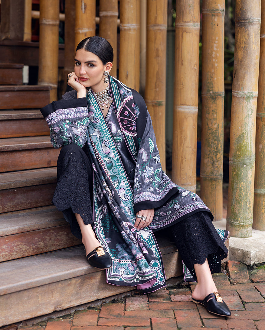 Mushq | Hemline Karandi | Silver Mist - Official Mushq stockist in UK - Sakeena London
