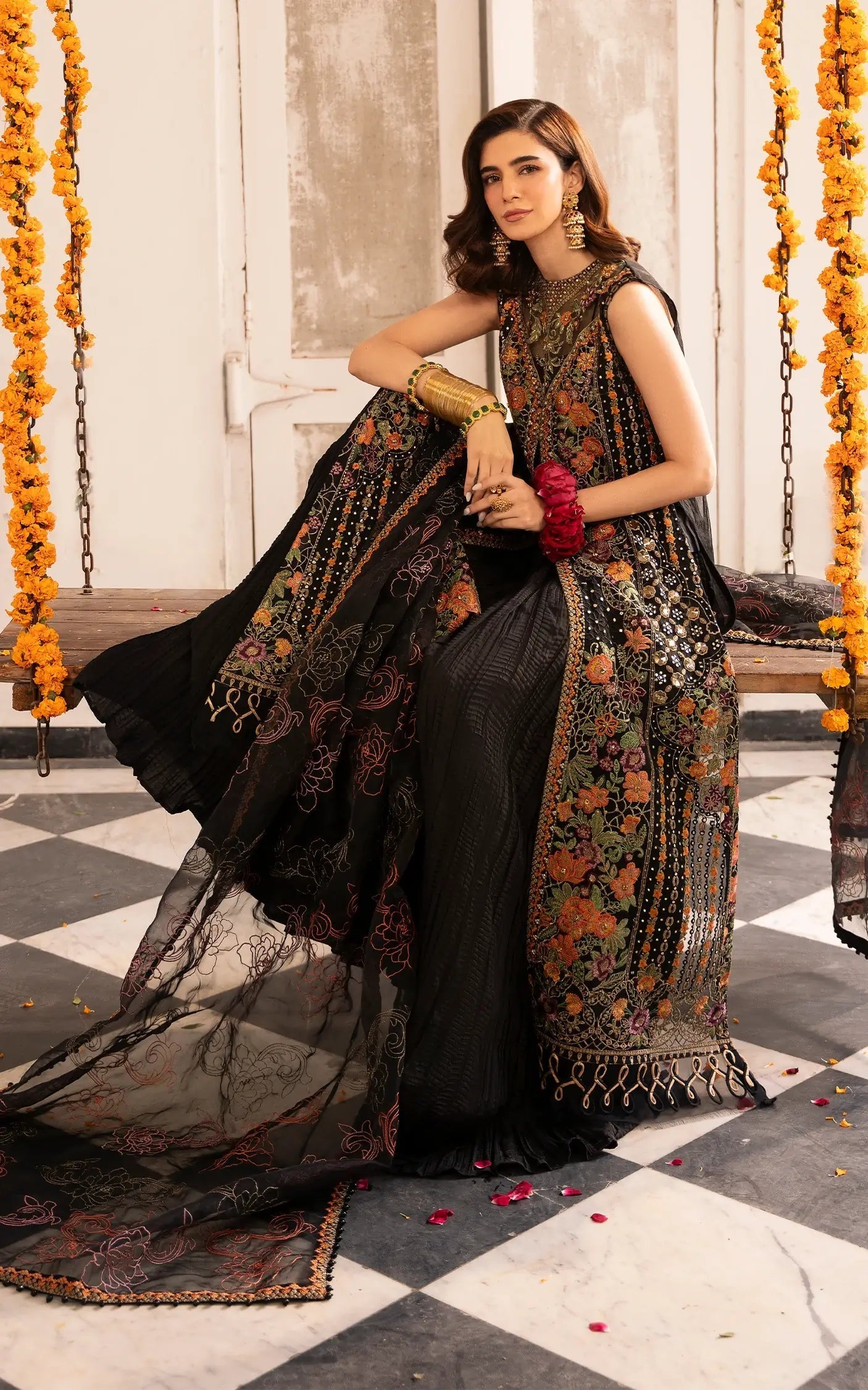 Asifa and Nabeel | Sunehri Eid 25 | Sitara-(SEF25-03) - Official Asifa and Nabeel stockist in UK - Sakeena London