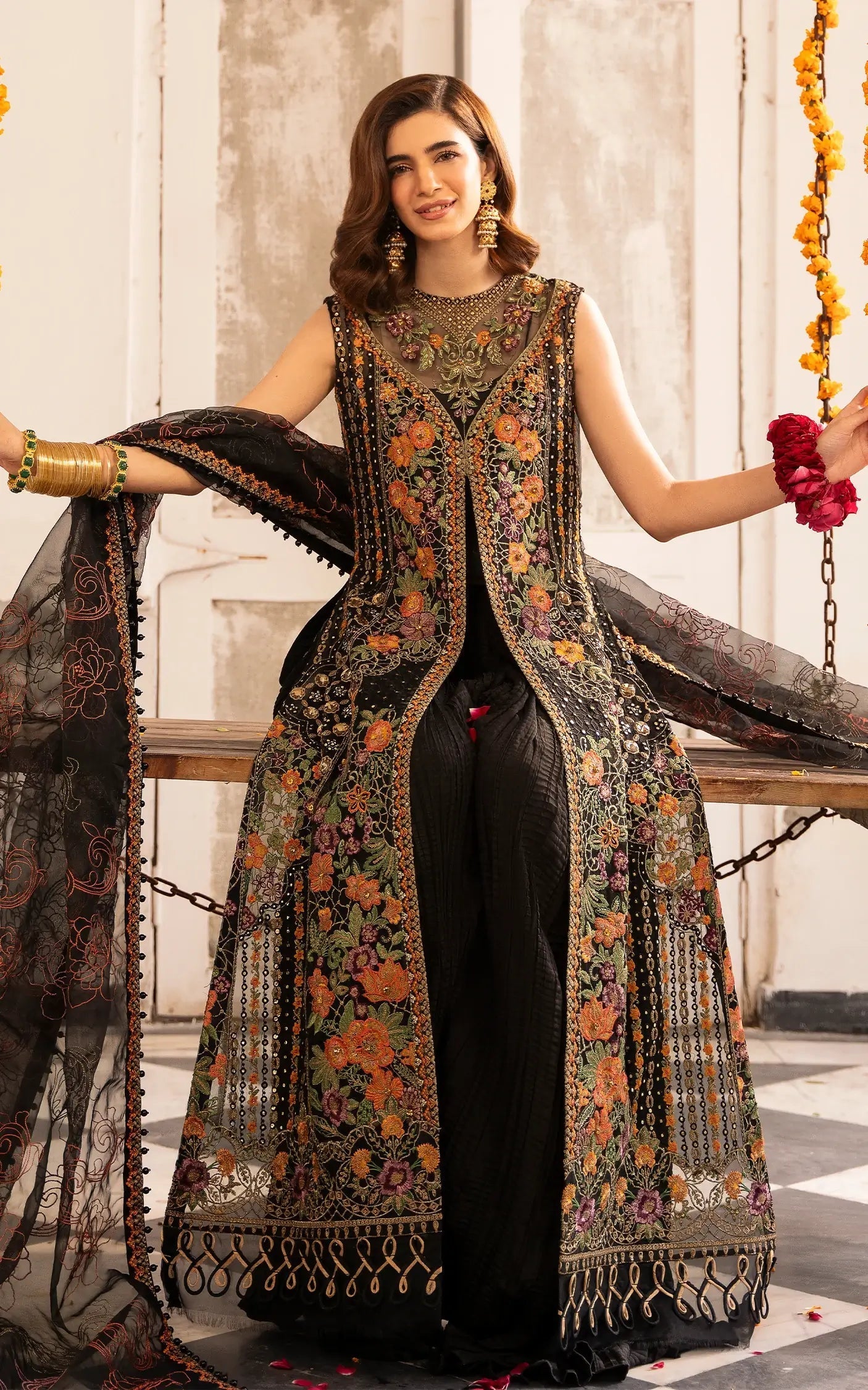 Asifa and Nabeel | Sunehri Eid 25 | Sitara-(SEF25-03) - Official Asifa and Nabeel stockist in UK - Sakeena London