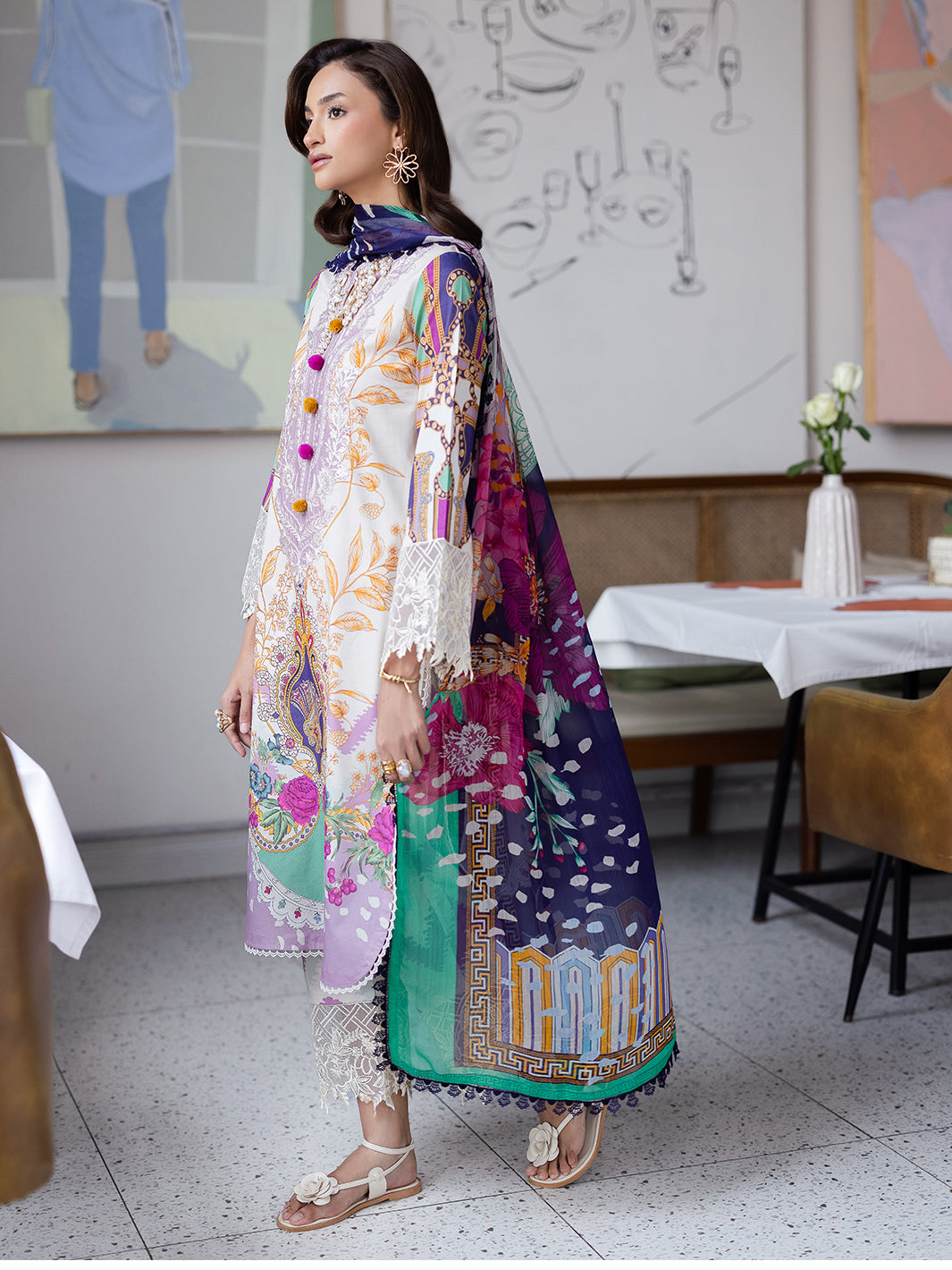 Mahnur | After Hours Luxury Lawn 25 | Sugar Rush - Official Mahnur stockist in UK - Sakeena London