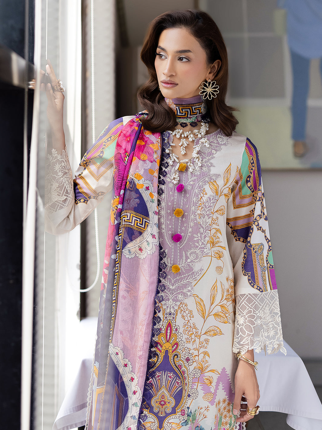 Mahnur | After Hours Luxury Lawn 25 | Sugar Rush - Official Mahnur stockist in UK - Sakeena London