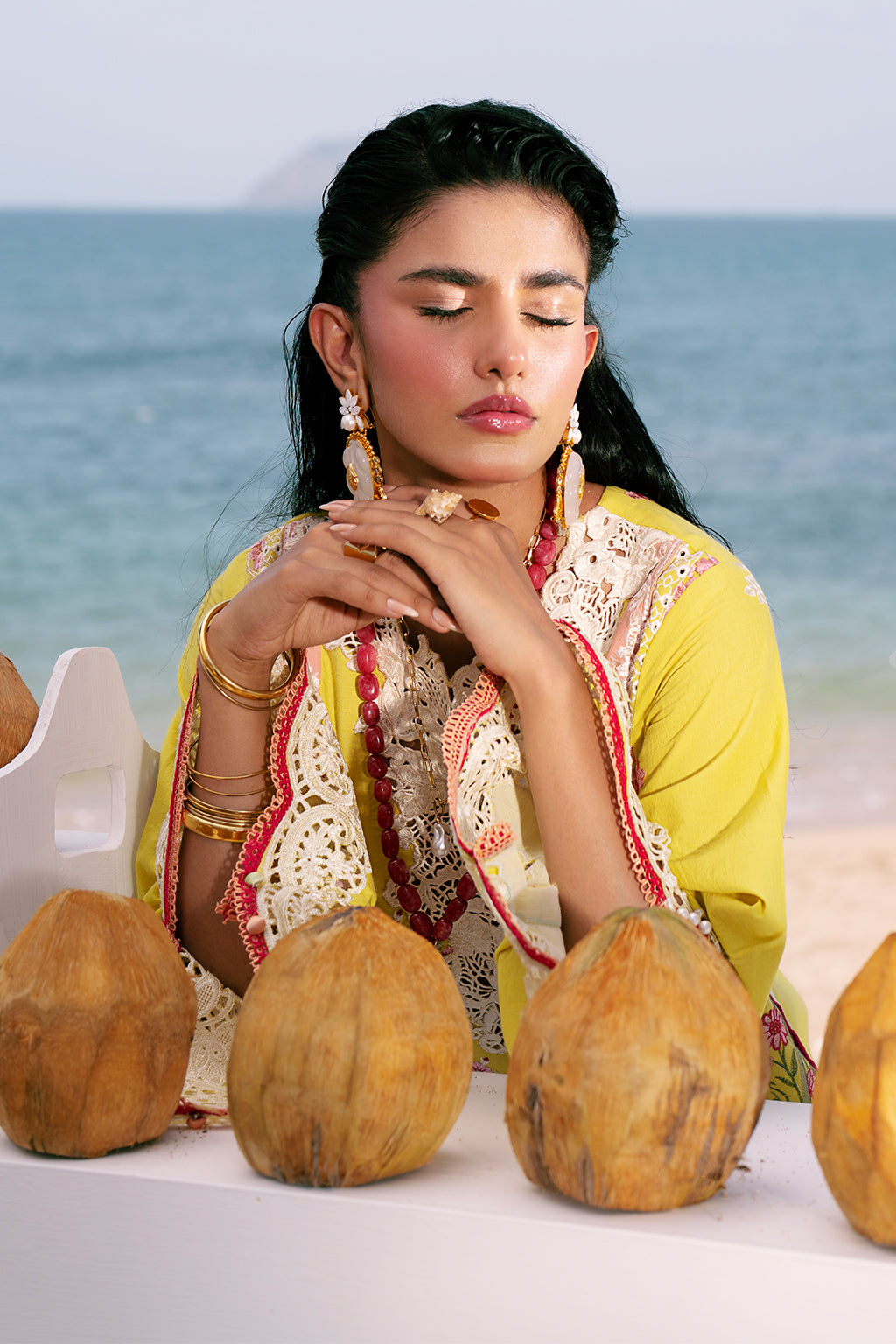 AJR Couture | Dastan Luxury Lawn 25 | Sunset - Official AJR Couture stockist in UK - Sakeena London