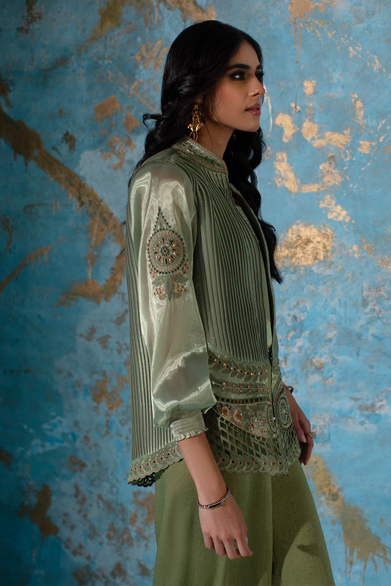 Wardha Saleem | Luxury Pret Fusion Wear | CHANTAL - JACKET SET (3 PC) - Official Wardha Saleem stockist in UK - Sakeena London