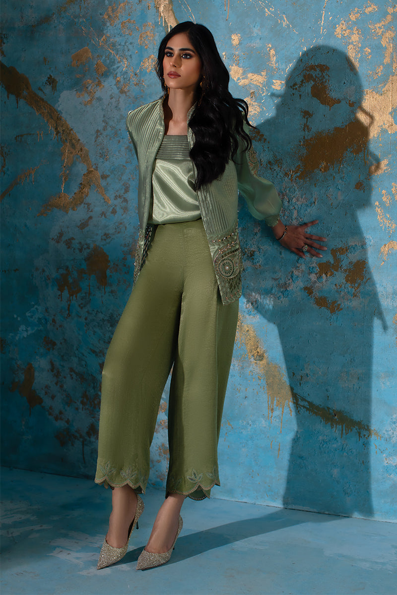 Wardha Saleem | Luxury Pret Fusion Wear | CHANTAL - JACKET SET (3 PC) - Official Wardha Saleem stockist in UK - Sakeena London