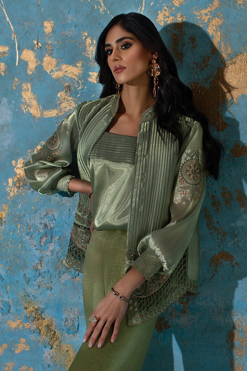 Wardha Saleem | Luxury Pret Fusion Wear | CHANTAL - JACKET SET (3 PC) - Official Wardha Saleem stockist in UK - Sakeena London