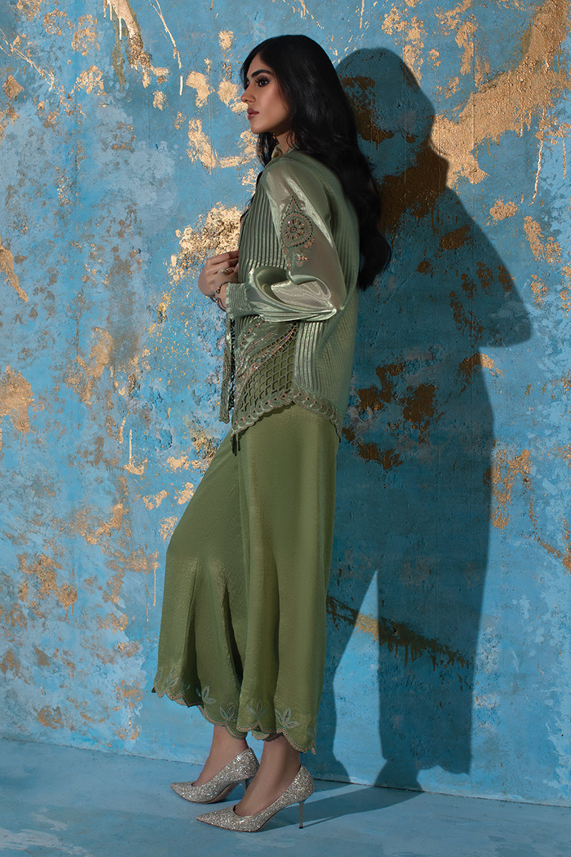 Wardha Saleem | Luxury Pret Fusion Wear | CHANTAL - JACKET SET (3 PC) - Official Wardha Saleem stockist in UK - Sakeena London