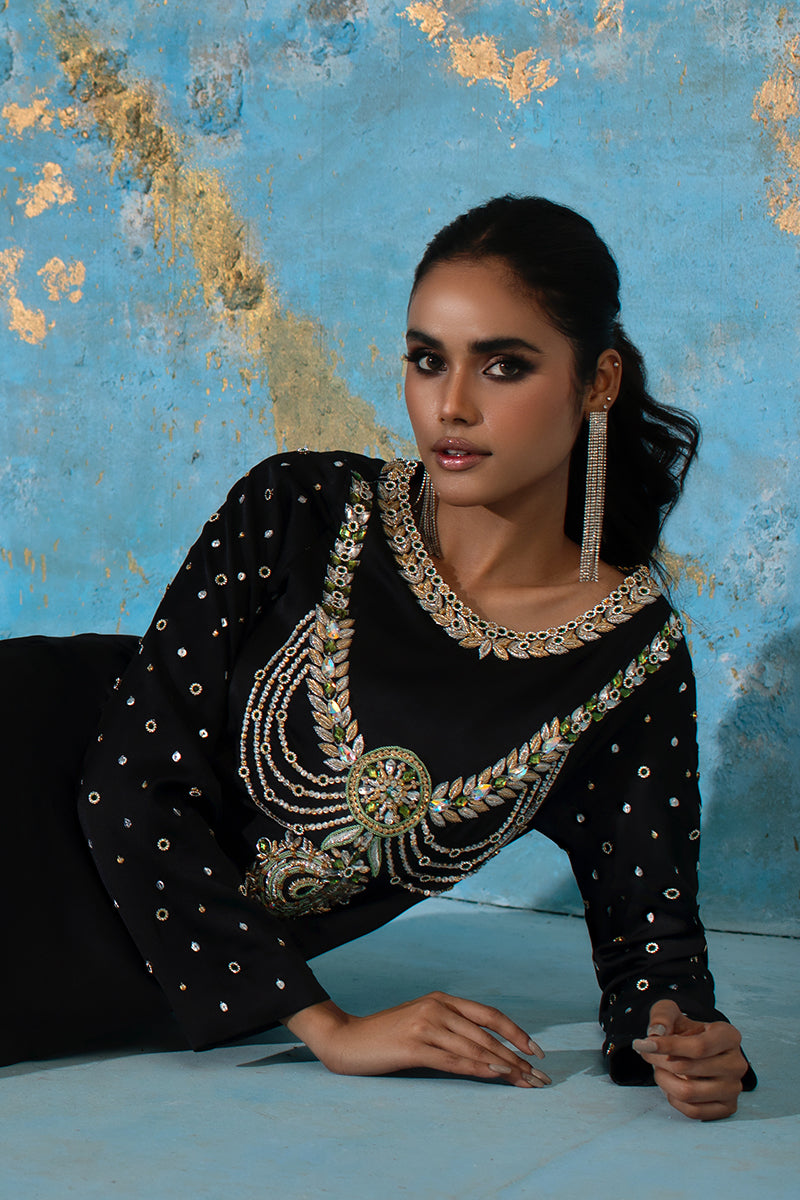 Wardha Saleem | Luxury Pret Fusion Wear | BELLE - KAFTAN - Official Wardha Saleem stockist in UK - Sakeena London