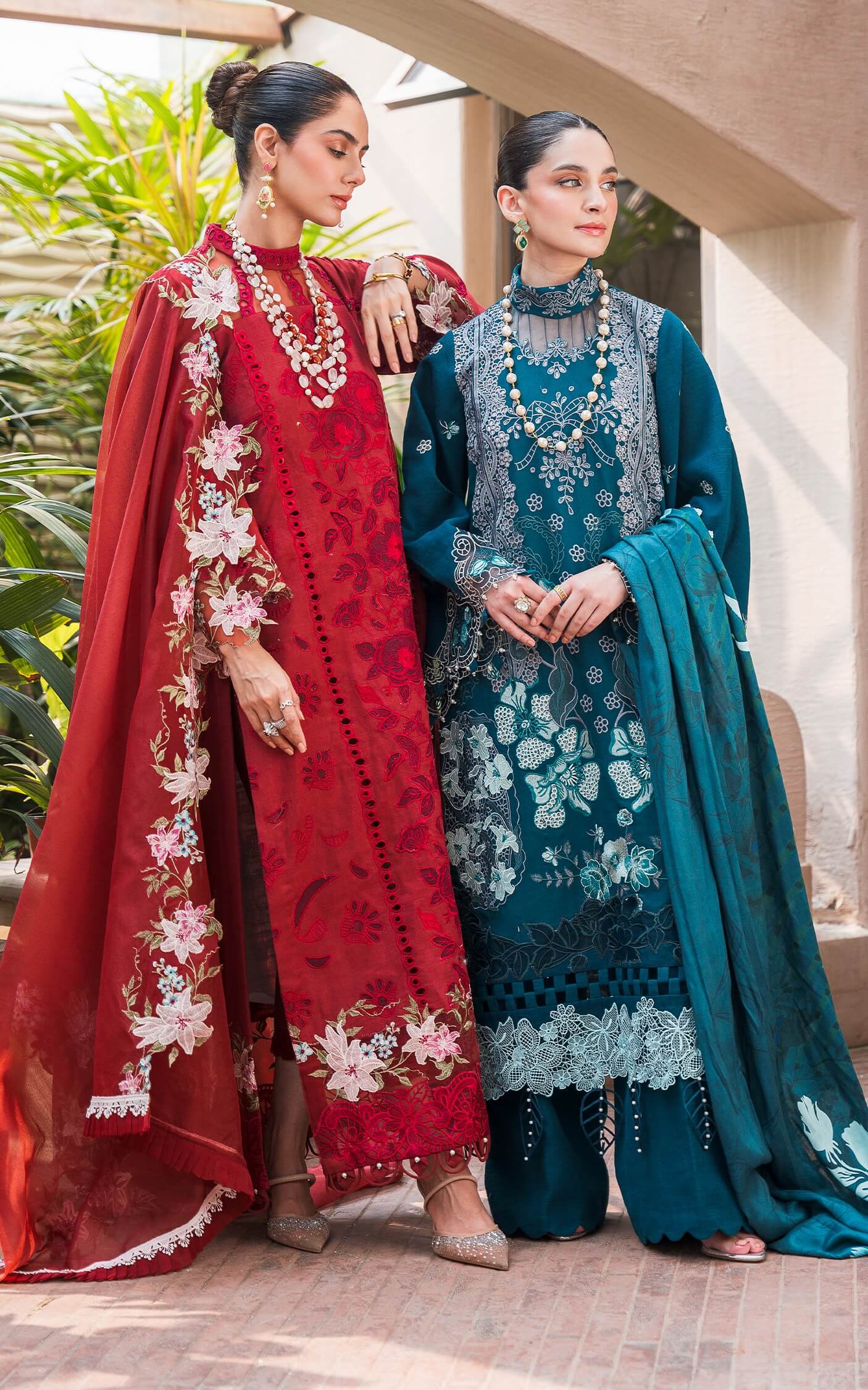 Asifa and Nabeel | Luxury Winter 24 | TEAL WL-07 - Official Asifa and Nabeel stockist in UK - Sakeena London