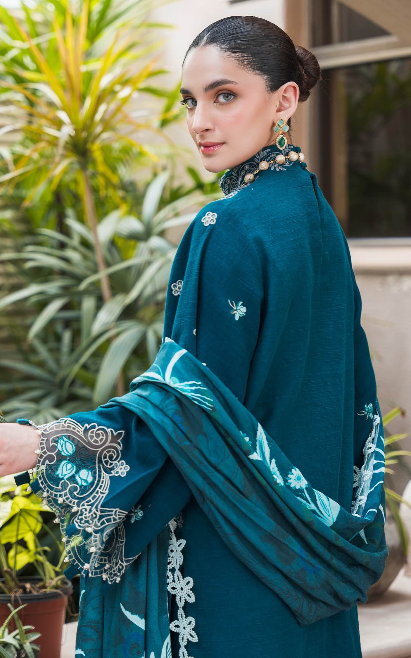 Asifa and Nabeel | Luxury Winter 24 | TEAL WL-07 - Official Asifa and Nabeel stockist in UK - Sakeena London