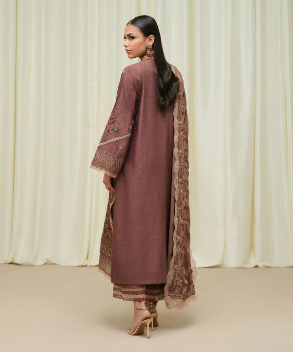 Sapphire | Fall Winter 25 | 3 Piece - Embroidered Raw Silk Suit U3FELX25V639 - Official Sapphire stockist in UK - Sakeena London