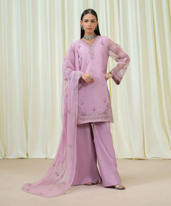 Sapphire | Fall Winter 25 | 3 Piece - Embroidered Organza Suit U3FELX25V821 - Official Sapphire stockist in UK - Sakeena London