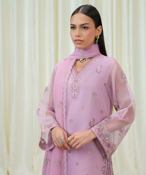 Sapphire | Fall Winter 25 | 3 Piece - Embroidered Organza Suit U3FELX25V821 - Official Sapphire stockist in UK - Sakeena London