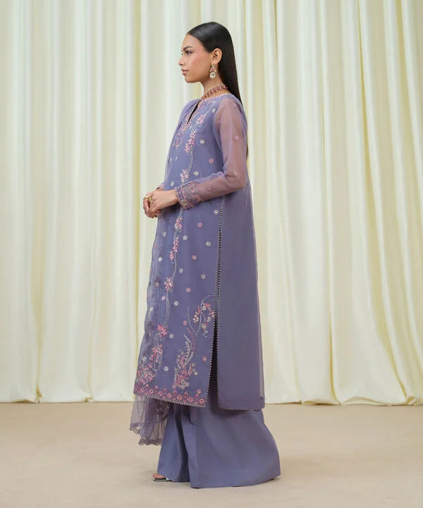 Sapphire | Fall Winter 25 | 3 Piece - Embroidered Organza Suit U3FELX25V824 - Official Sapphire stockist in UK - Sakeena London