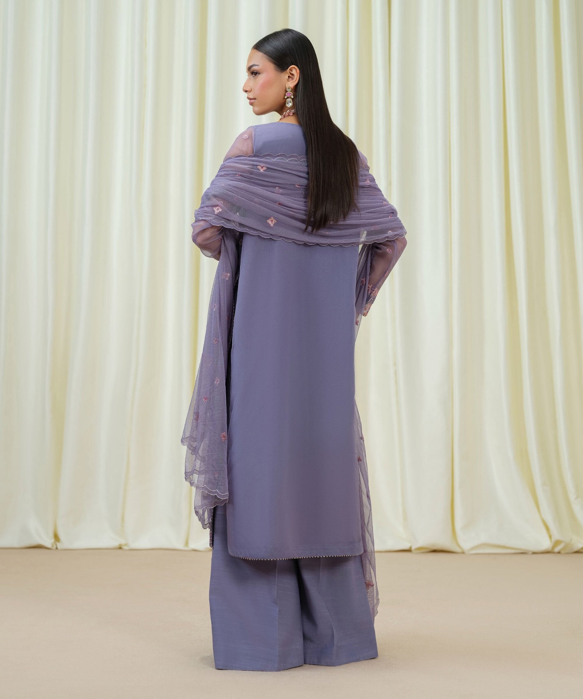 Sapphire | Fall Winter 25 | 3 Piece - Embroidered Organza Suit U3FELX25V824 - Official Sapphire stockist in UK - Sakeena London