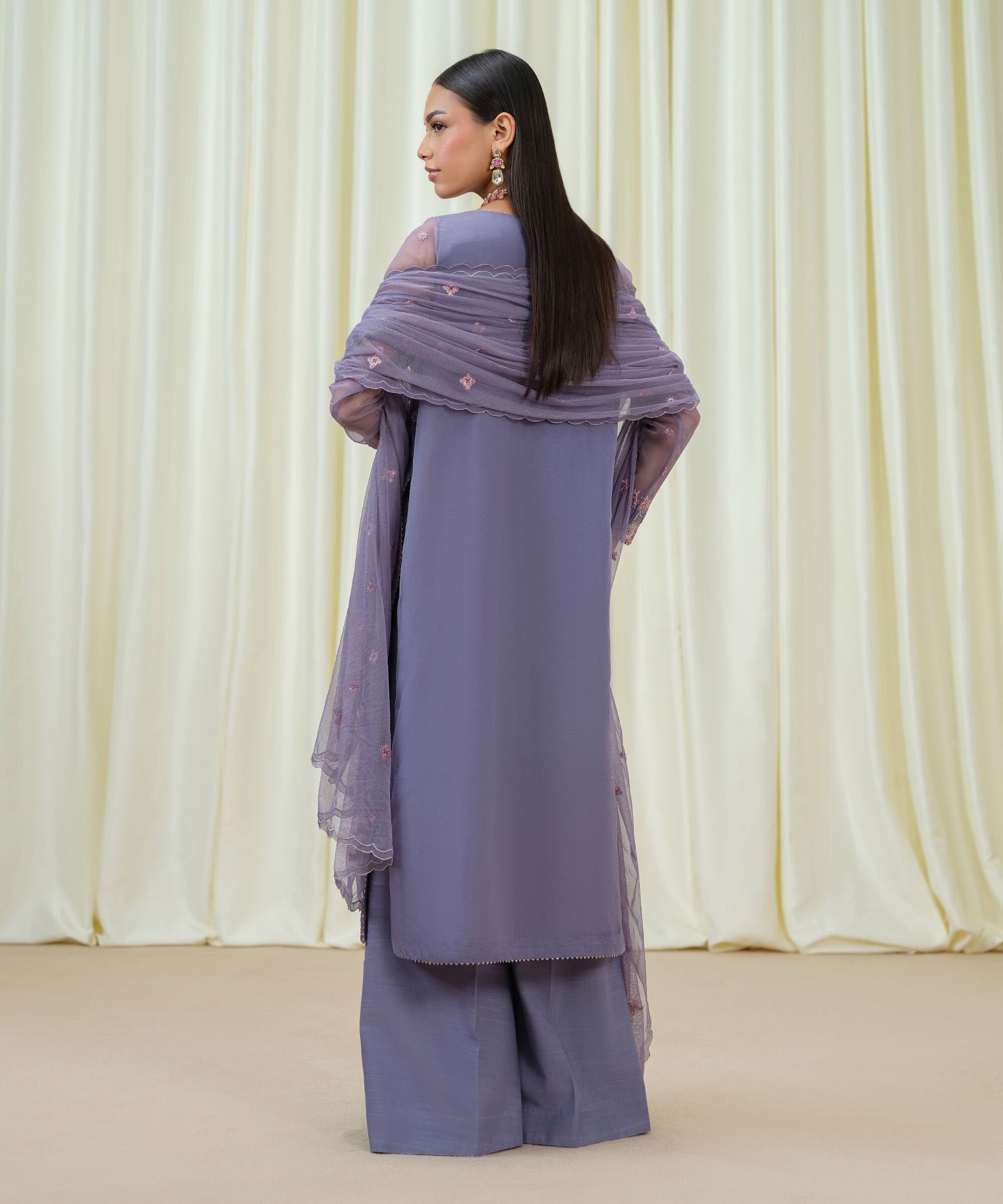 Sapphire | Fall Winter 25 | 3 Piece - Embroidered Organza Suit U3FELX25V824 - Official Sapphire stockist in UK - Sakeena London