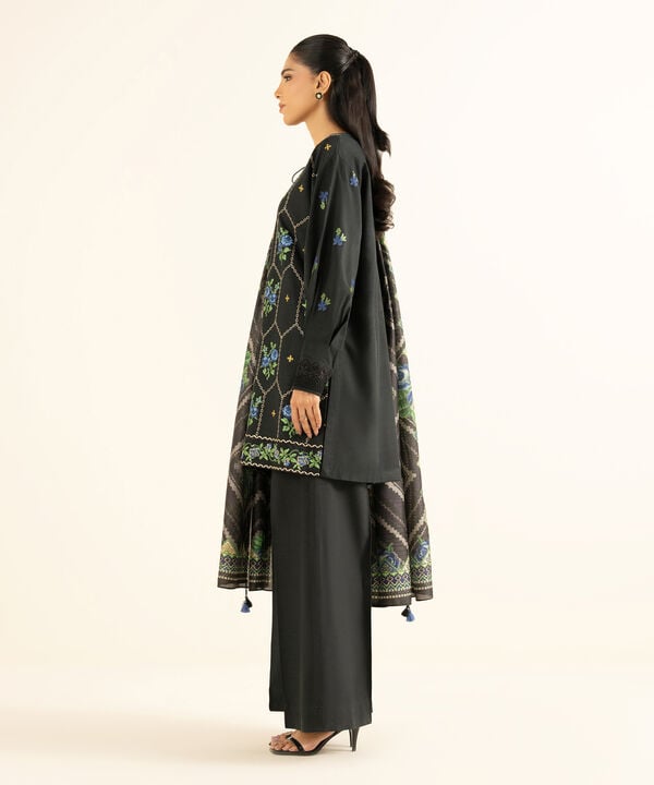 Sapphire | Fall Winter 25 | 3 Piece - Embroidered Raw Silk Suit U3FELX25V847 - Official Sapphire stockist in UK - Sakeena London