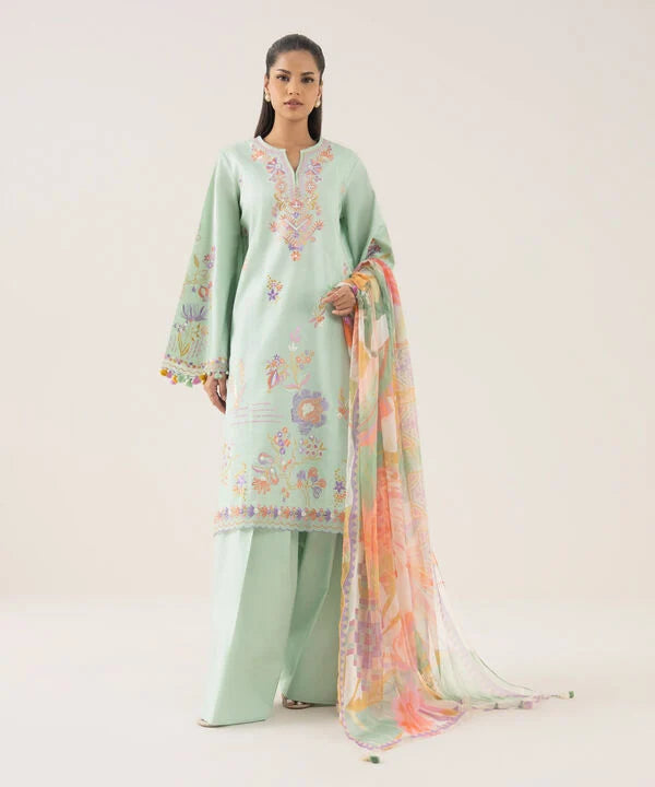 Sapphire | Fall Winter 25 | 3 Piece - Embroidered Lawn Suit U3PESG25V510 - Official Sapphire stockist in UK - Sakeena London