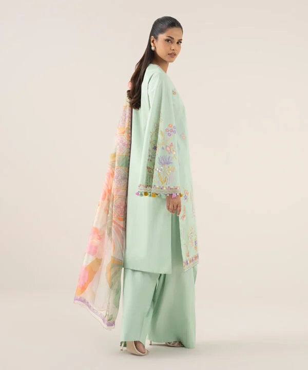Sapphire | Fall Winter 25 | 3 Piece - Embroidered Lawn Suit U3PESG25V510 - Official Sapphire stockist in UK - Sakeena London
