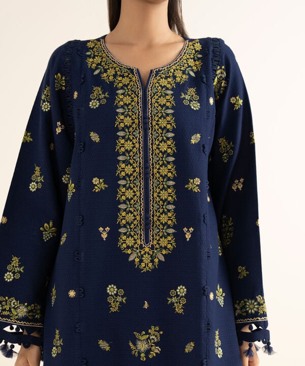 Sapphire | Fall Winter 25 |3 Piece - Embroidered Dobby Suit U3PEST25V825 - Official Sapphire stockist in UK - Sakeena London